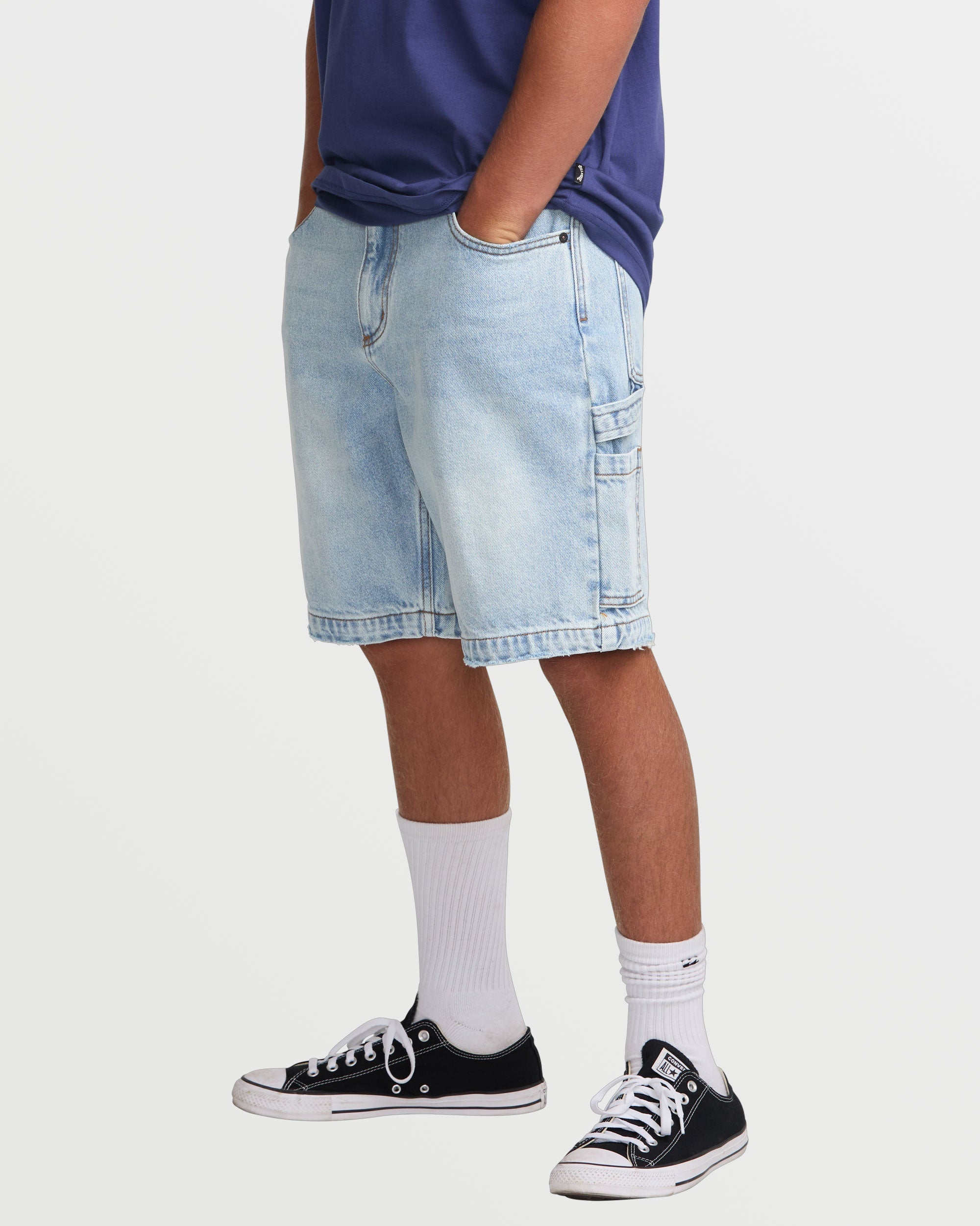 Bad Dog 21 Shorts - Bleached Aqua - Image 3