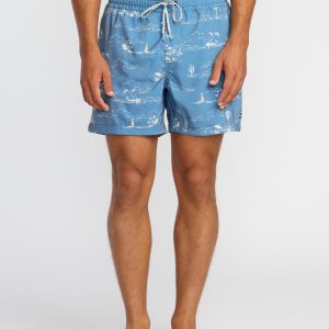 Lineup Laybacks 16 Trunks - Steel Blue