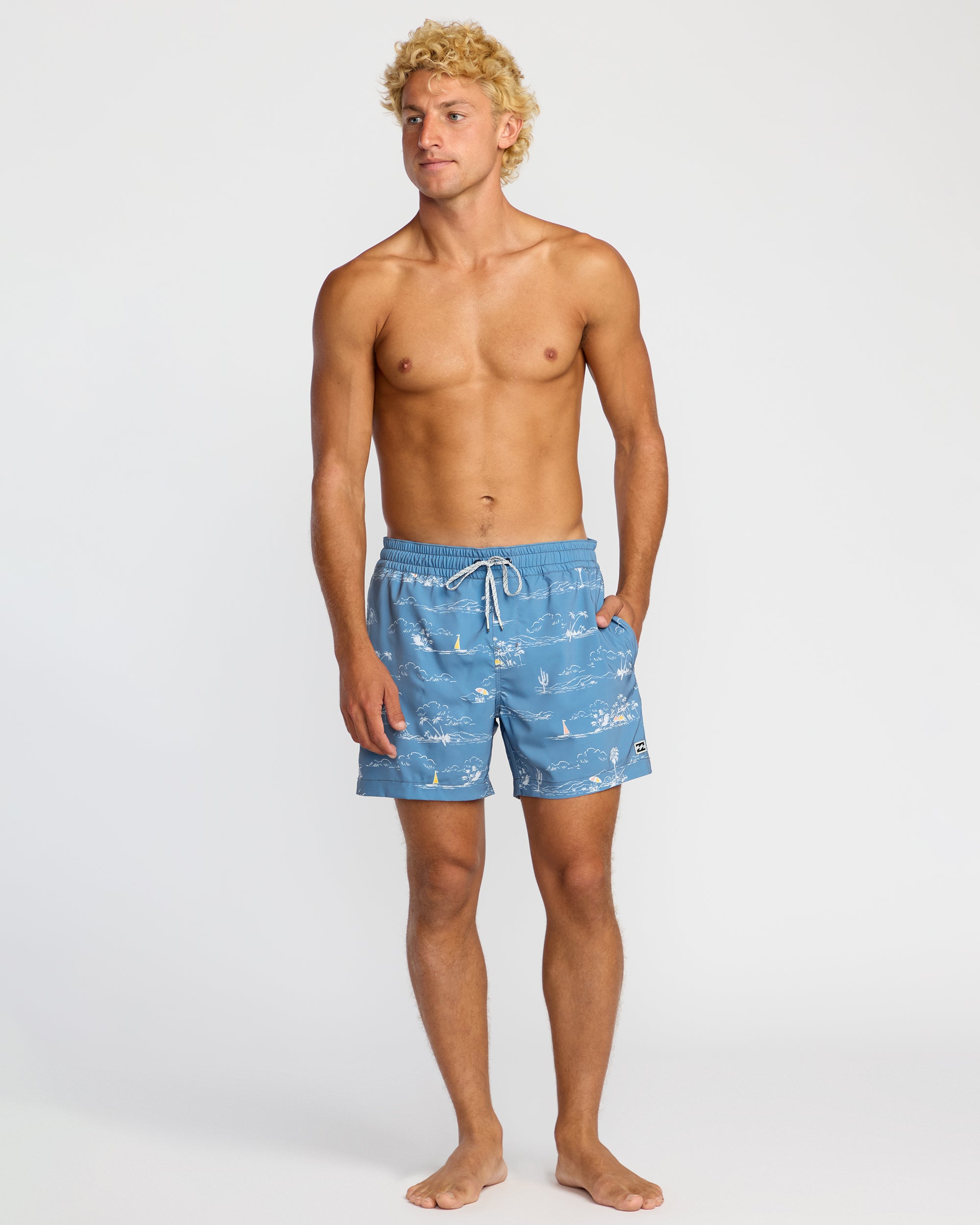 Lineup Laybacks 16 Trunks - Steel Blue - Image 5