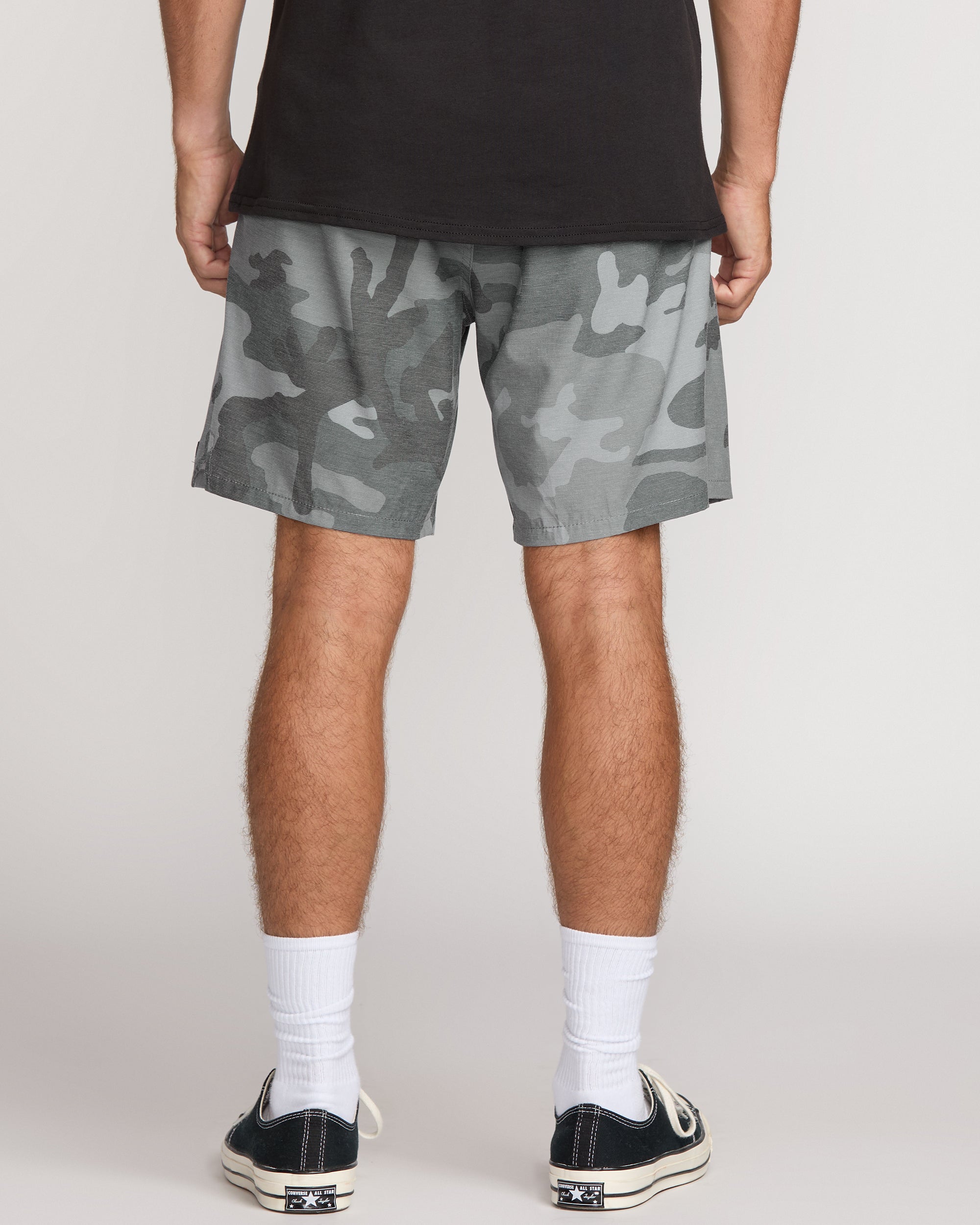 Crossfire Elastic Submersible 18 Hybrid Shorts - Black Camo - Image 2