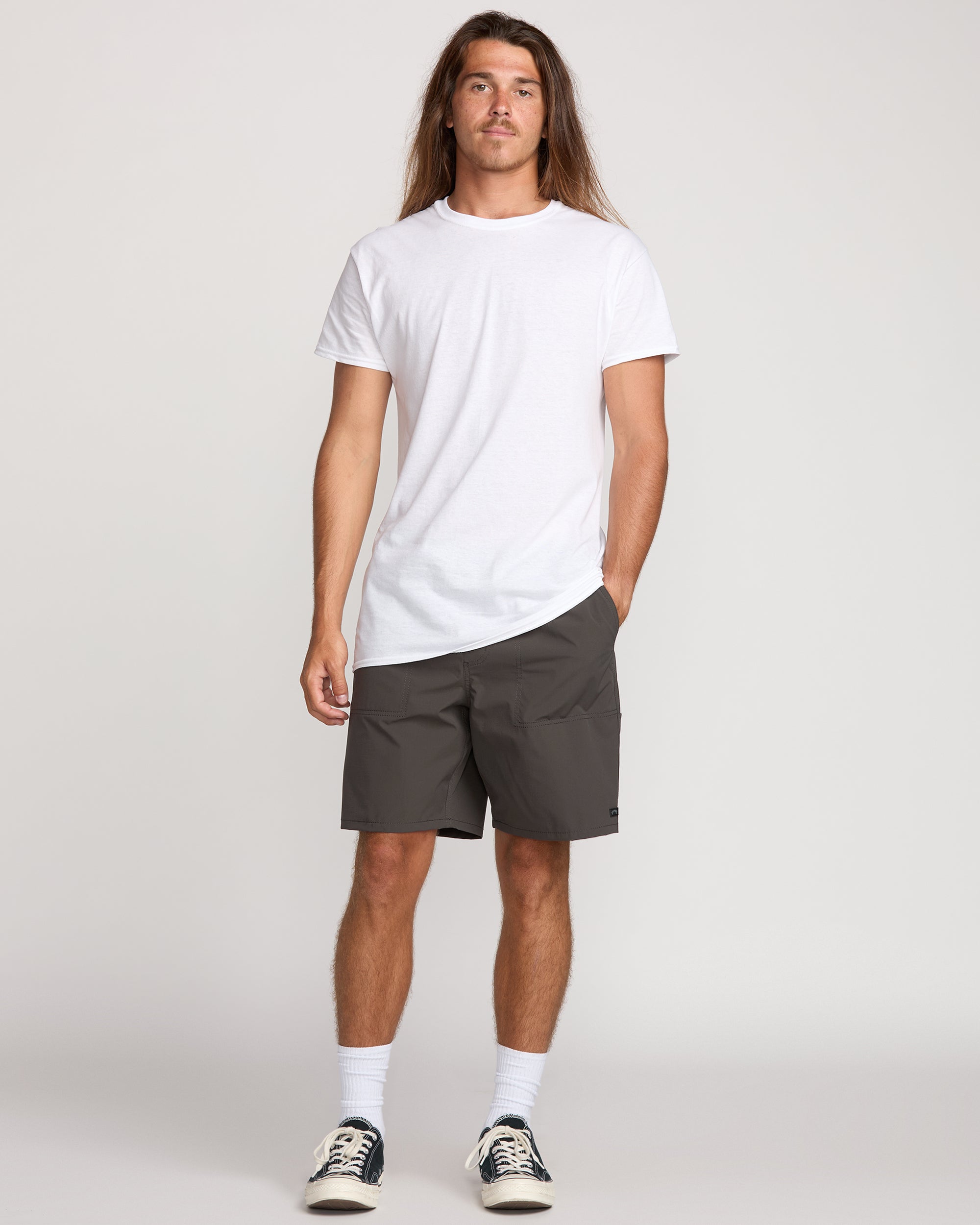 Surftrek Utility Elastic 18 Hybrid Shorts - Raven - Image 5