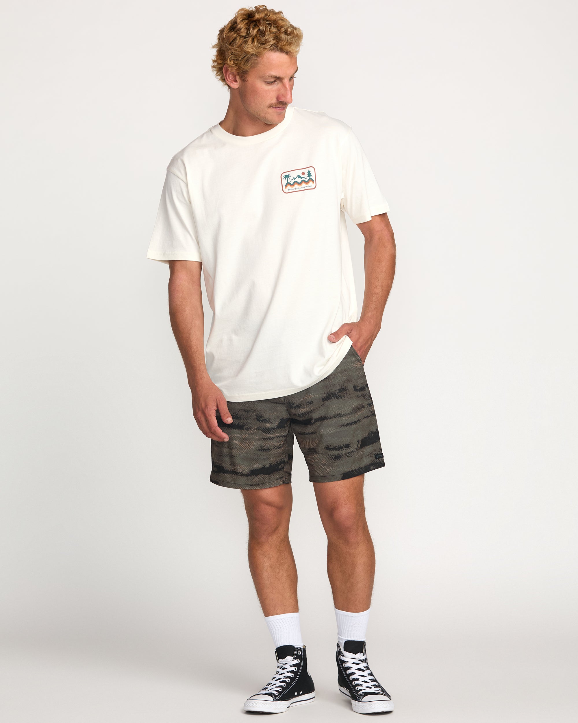 Surftrek Perforated Elastic 17 Hybrid Shorts - Dark Military - Image 5