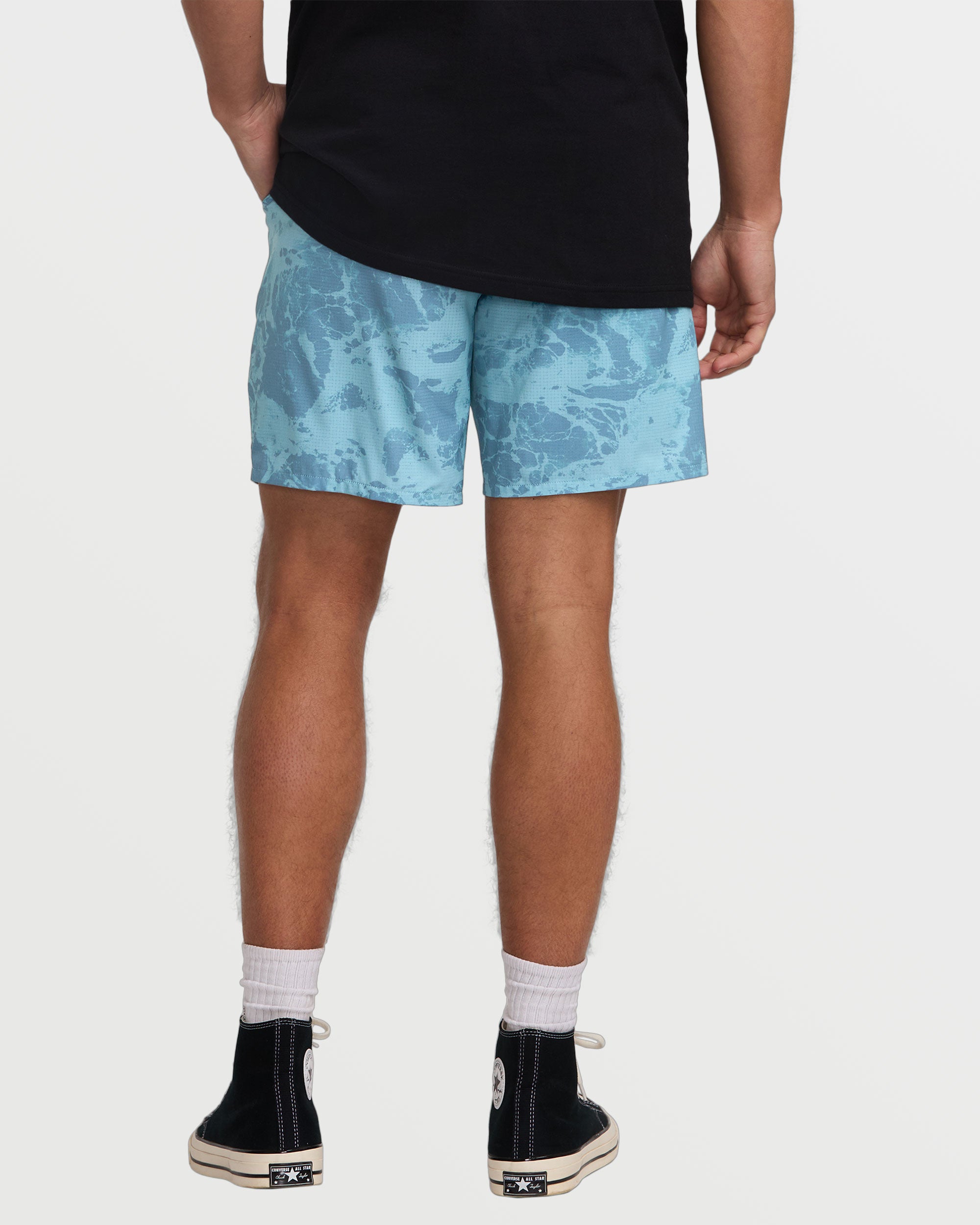 Surftrek Perforated Elastic 17 Hybrid Shorts - Glacier Blue - Image 2