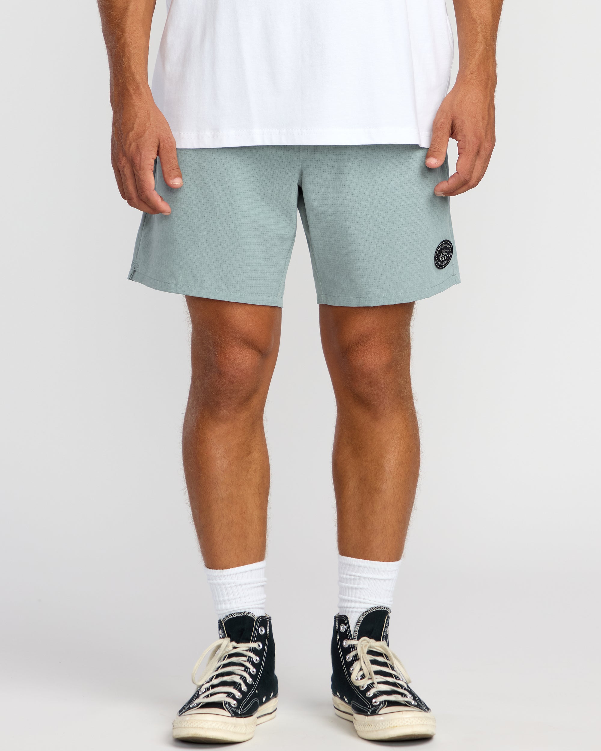 Surftrek Perforated Elastic 17 Hybrid Shorts - Sea Blue