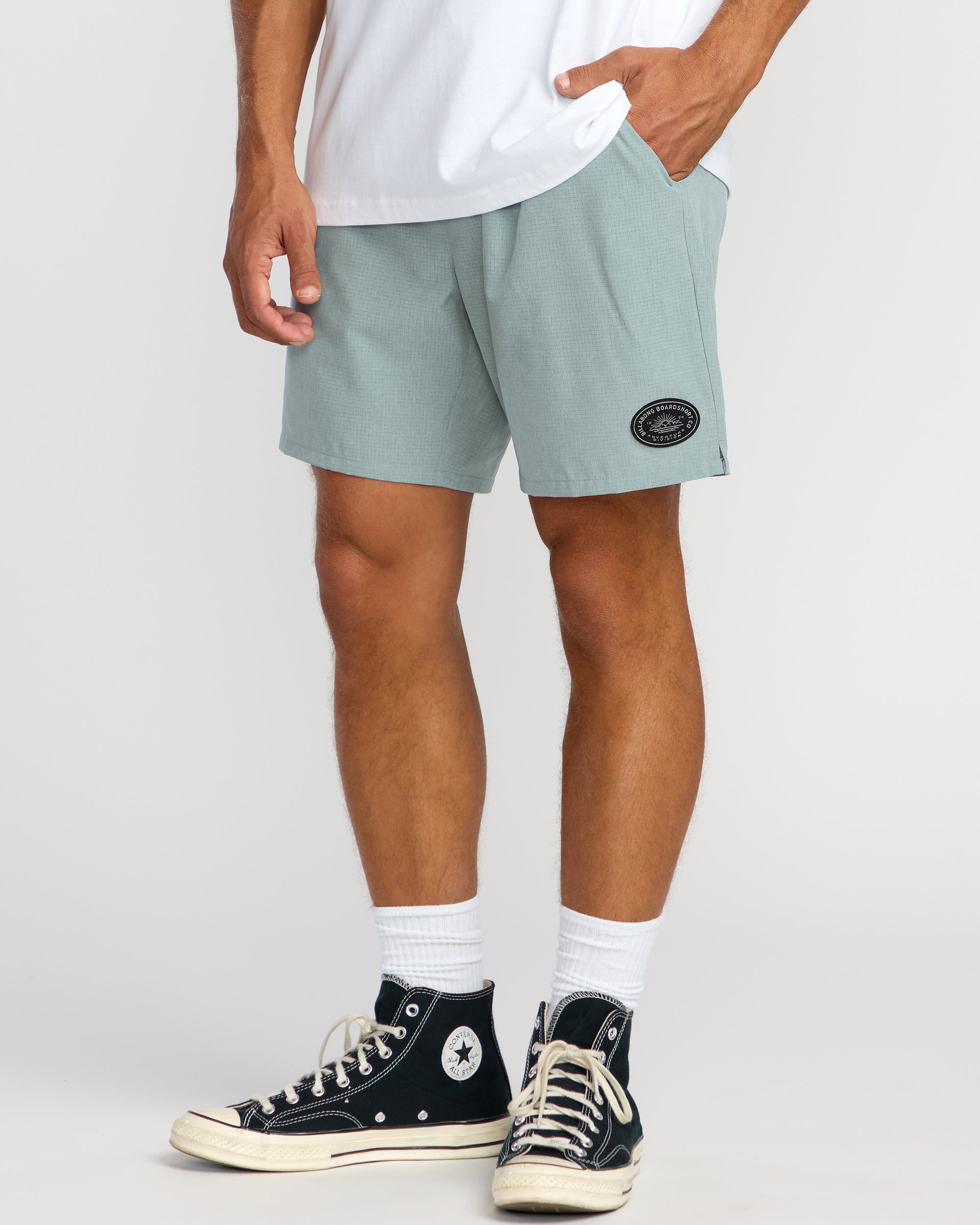 Surftrek Perforated Elastic 17 Hybrid Shorts - Sea Blue - Image 3