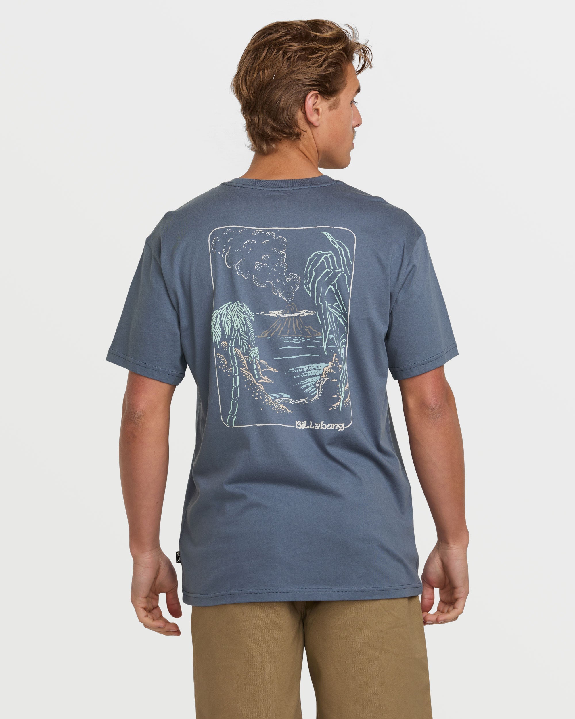 Trouble In Paradise Premium Tee - Slate Blue