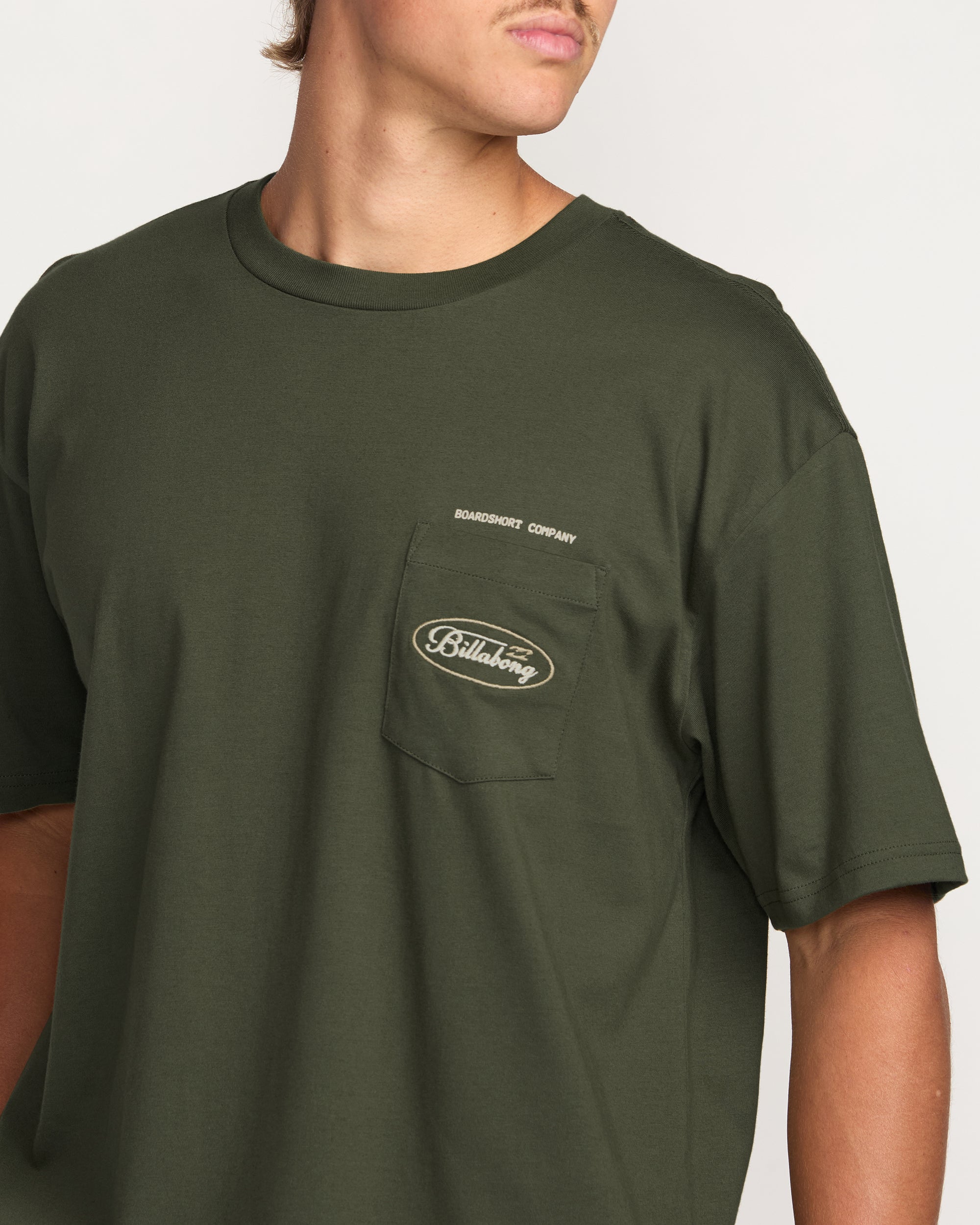 Bad Dog Pocket Regular Tee - Olive - Image 8