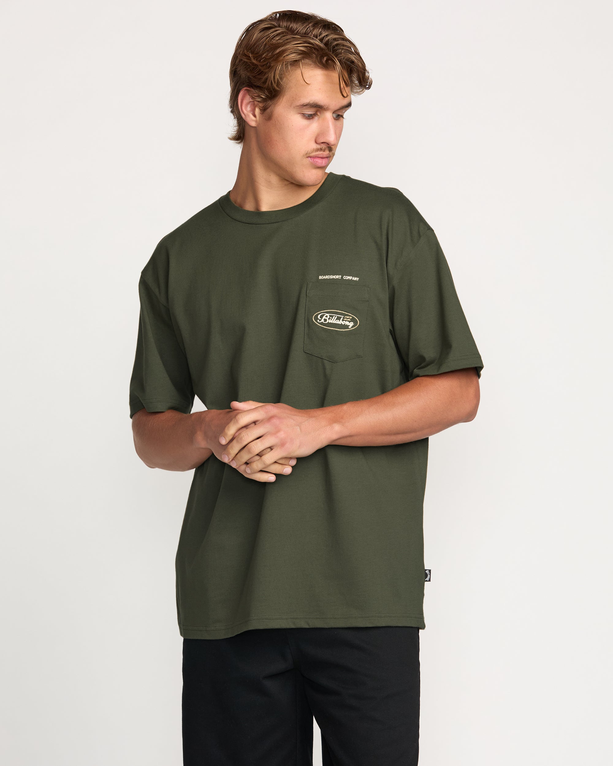 Bad Dog Pocket Regular Tee - Olive - Image 2