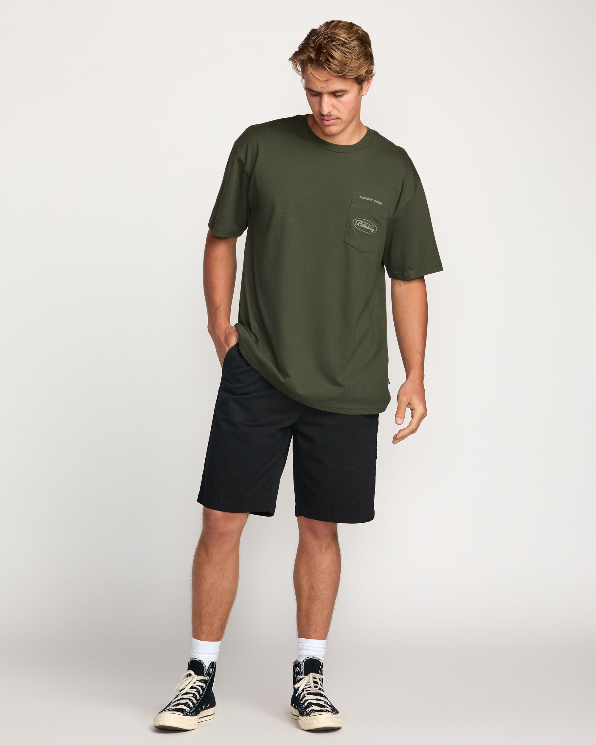 Bad Dog Pocket Regular Tee - Olive - Image 6