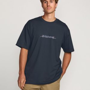 Triple Up Regular Tee - Aged Indigo