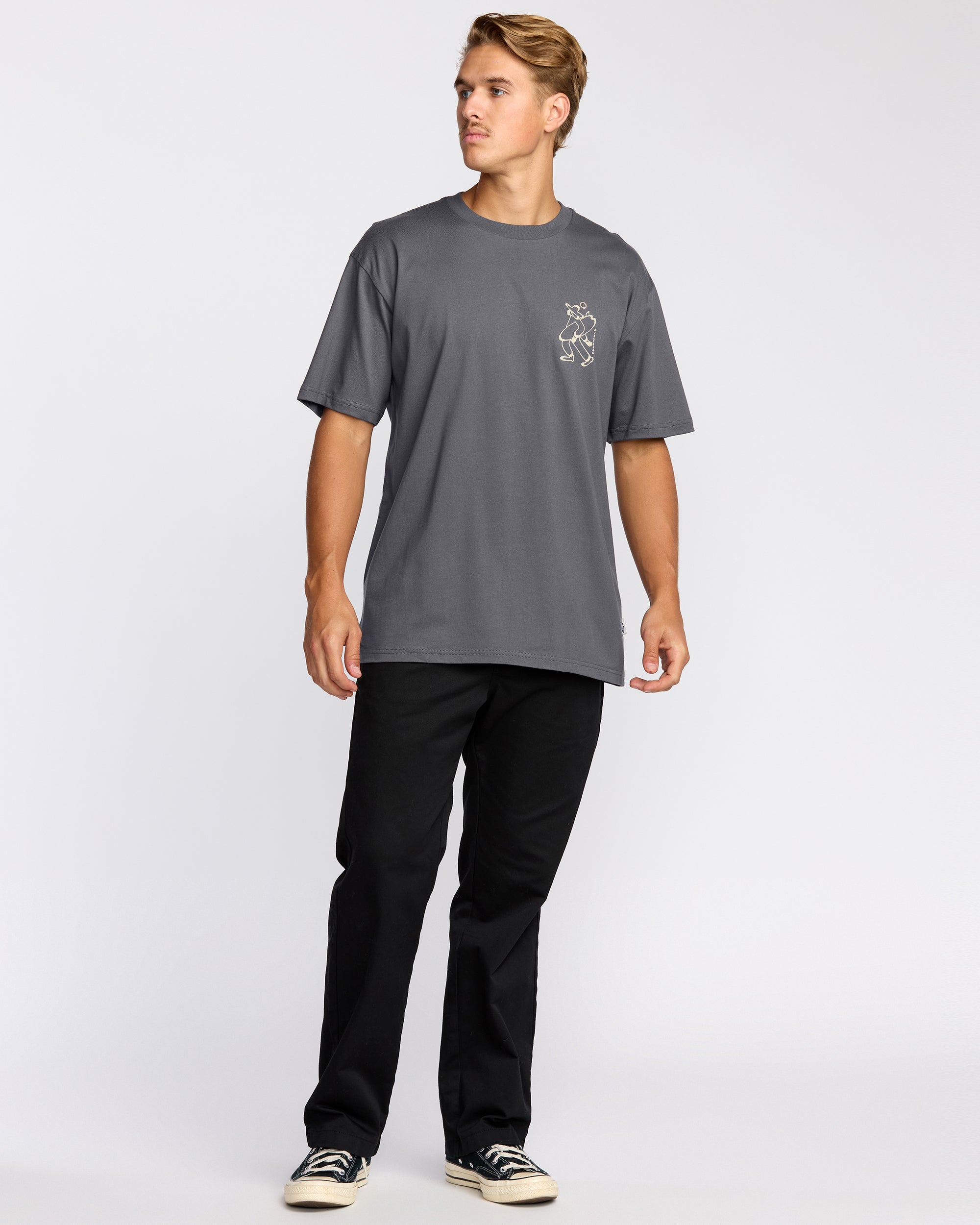 Up The Beach Regular Short Sleeve T-Shirt - Char - Image 6