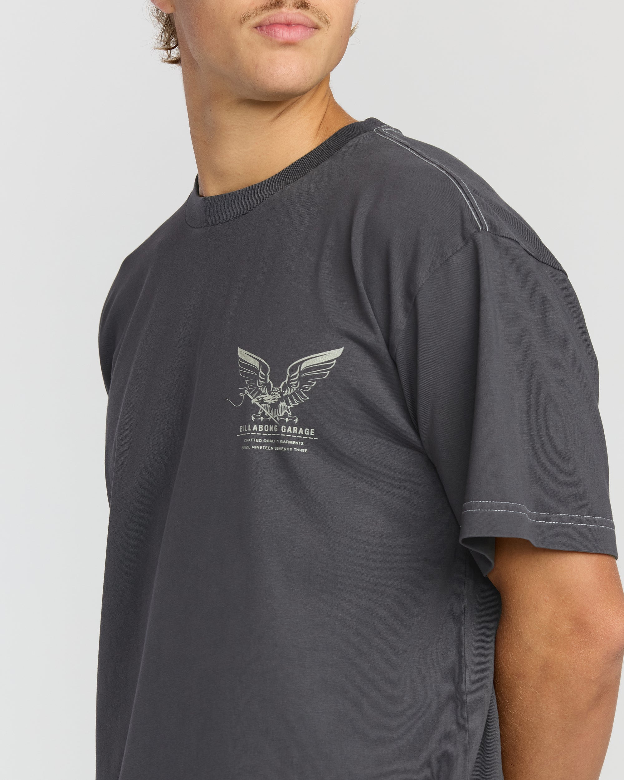 Bird Of Prey Garage OG Short Sleeve T-Shirt - Washed Black - Image 8