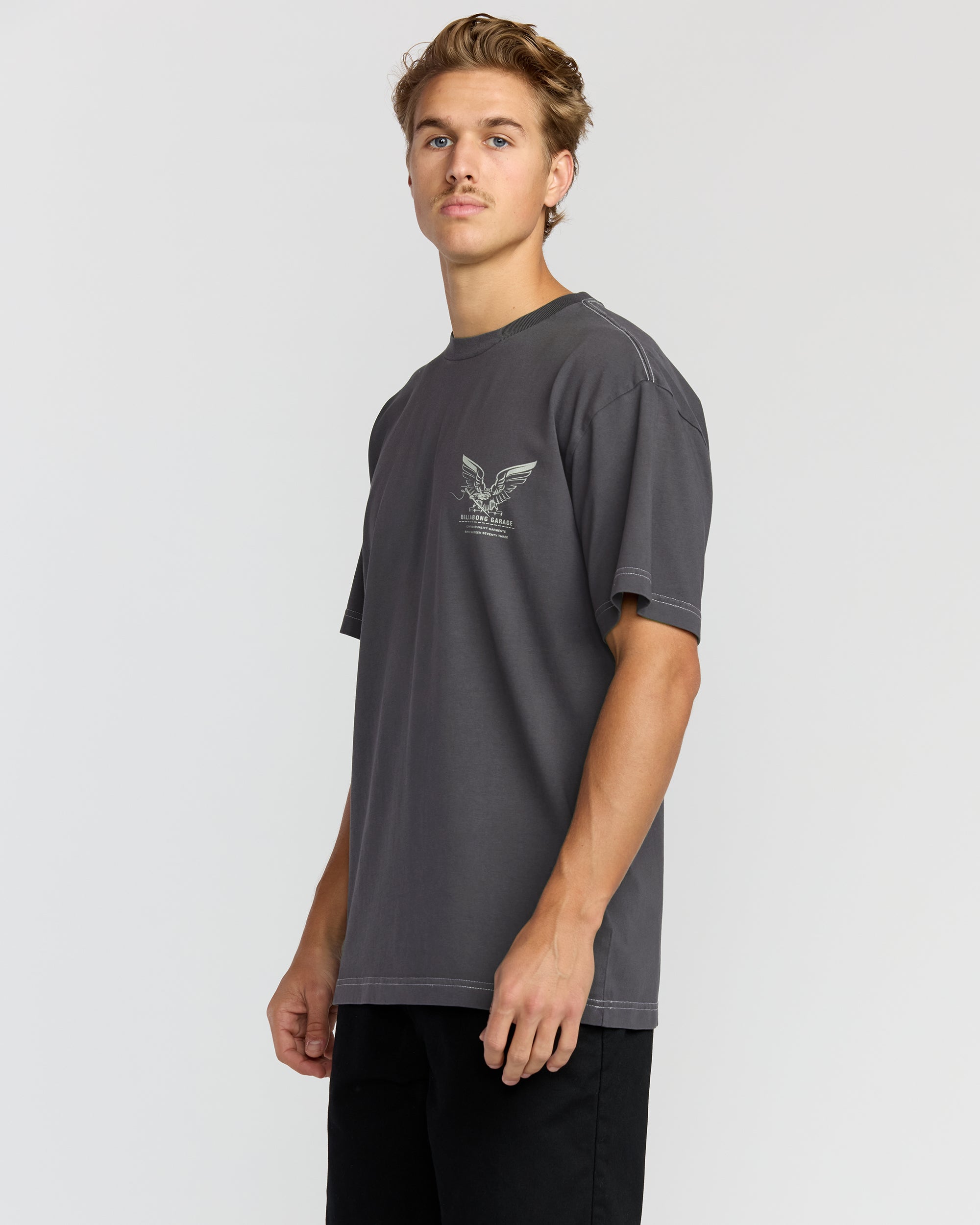 Bird Of Prey Garage OG Short Sleeve T-Shirt - Washed Black - Image 6
