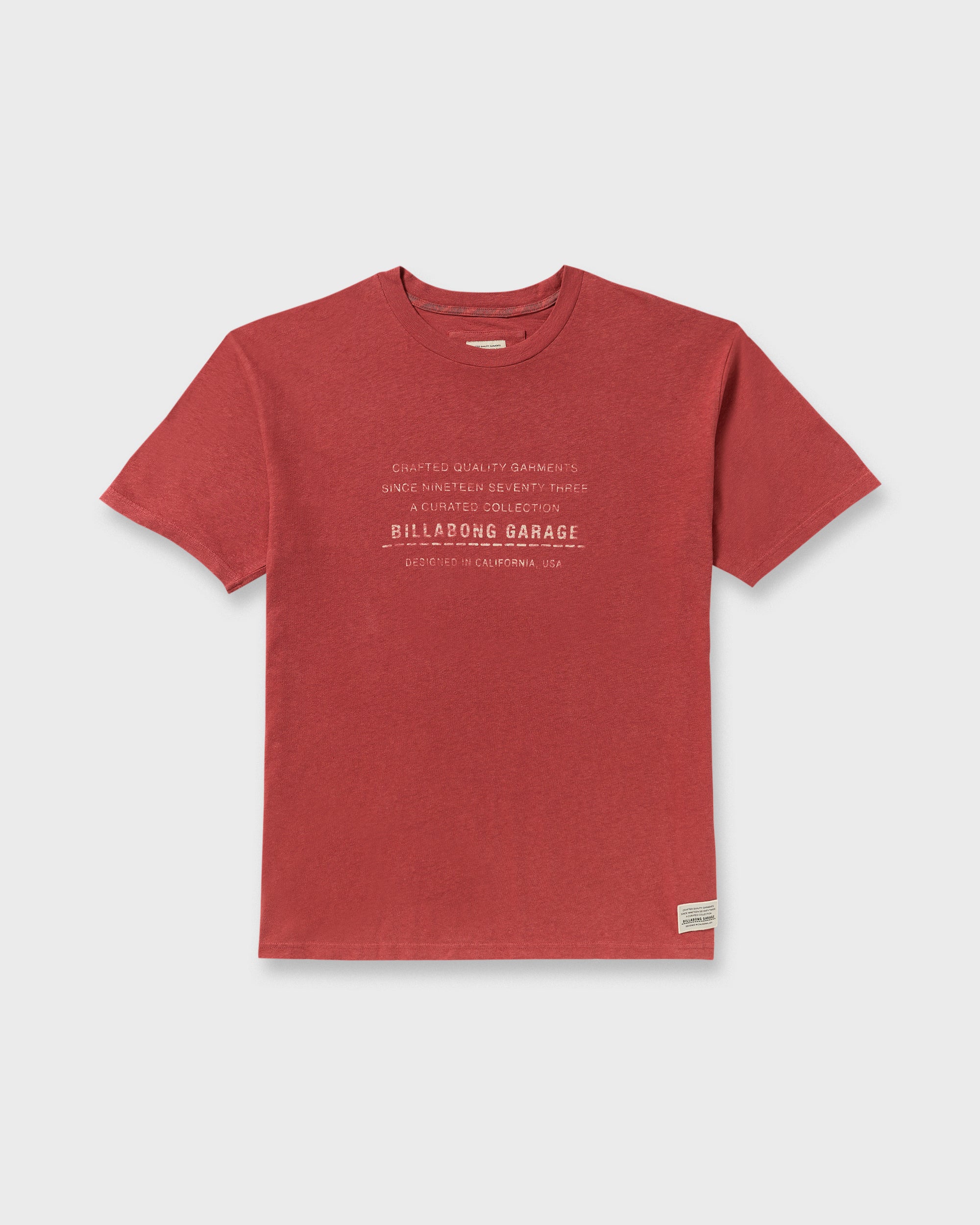 The Label Garage Regular Short Sleeve T-Shirt - Burnt Red - Image 7