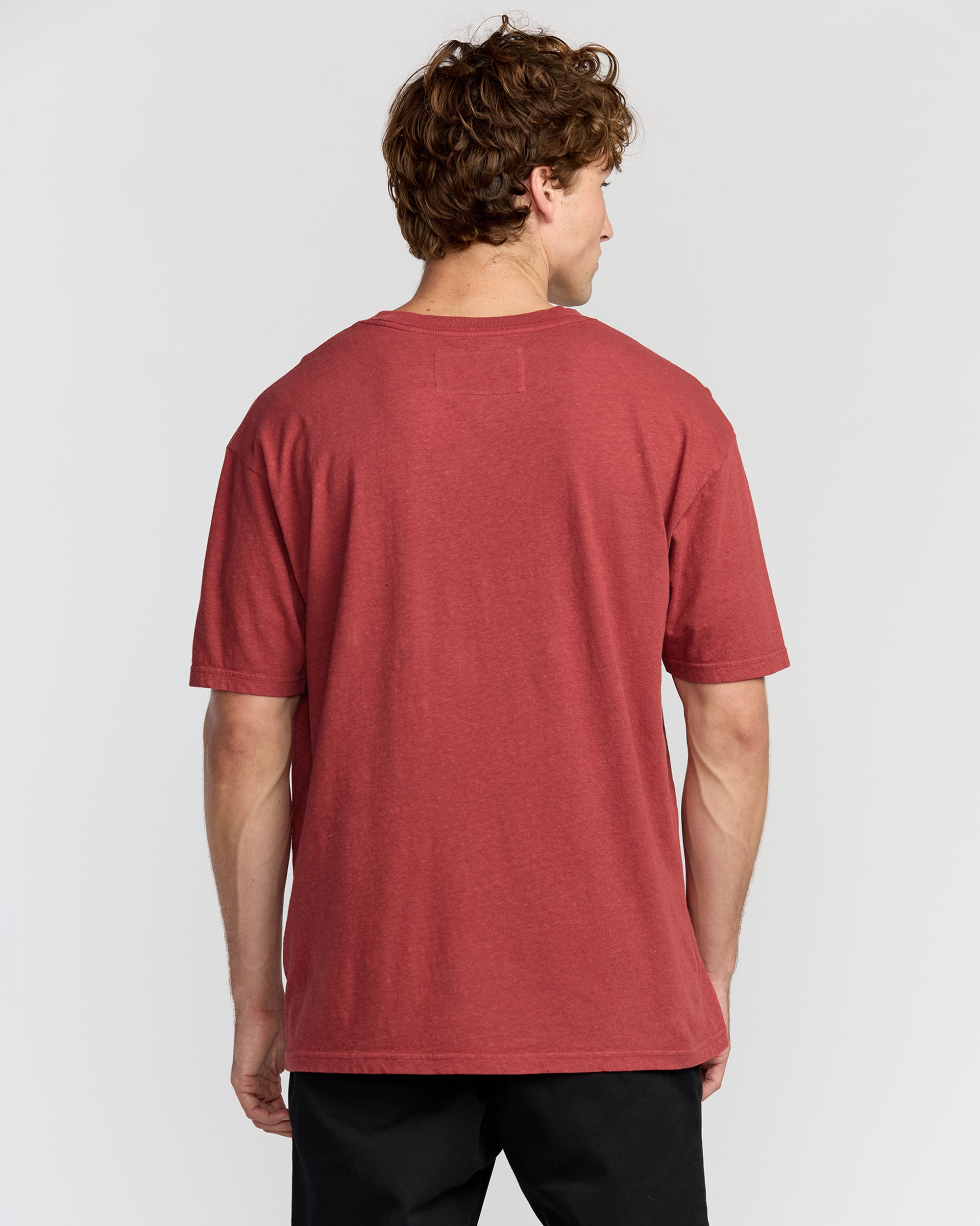The Label Garage Regular Short Sleeve T-Shirt - Burnt Red - Image 2
