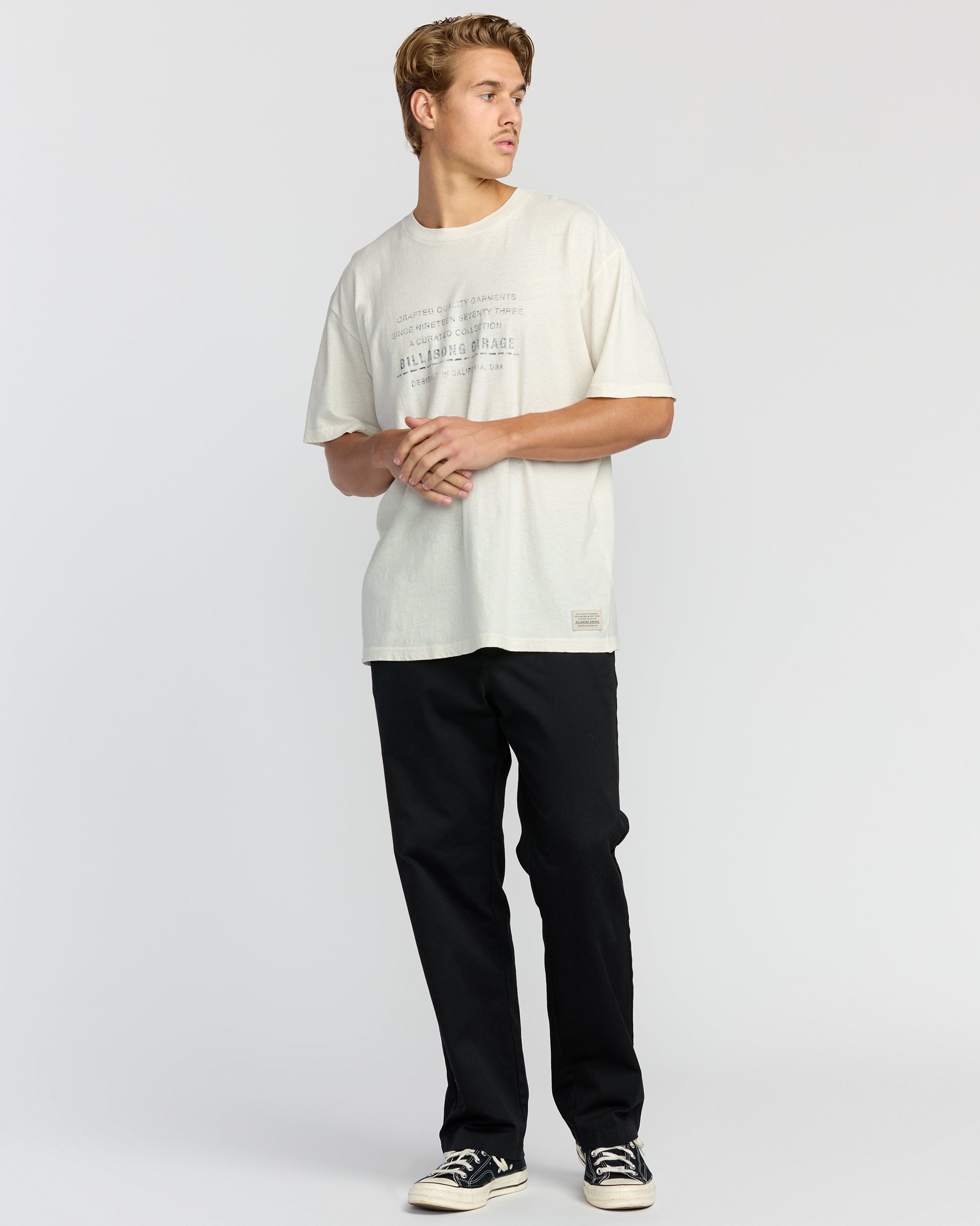 The Label Garage Regular Short Sleeve T-Shirt - Off White - Image 4