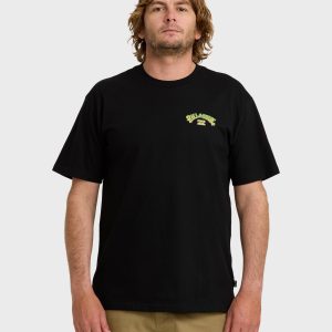 Wax Arch Regular Short Sleeve T-Shirt - Black