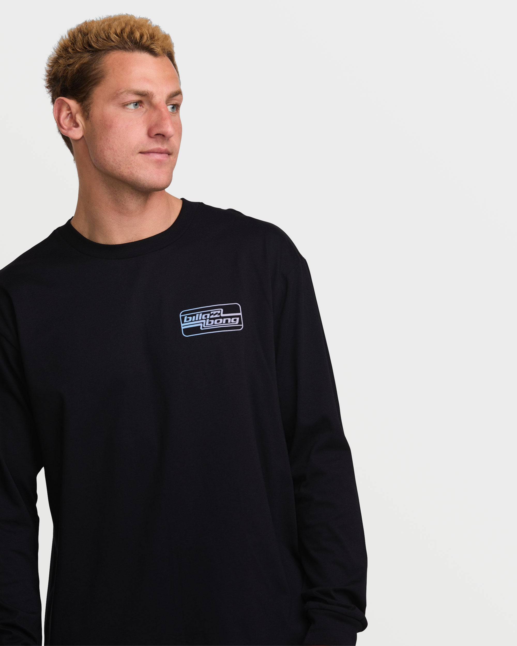 Walled Regular Long Sleeve Tee - Black - Image 4
