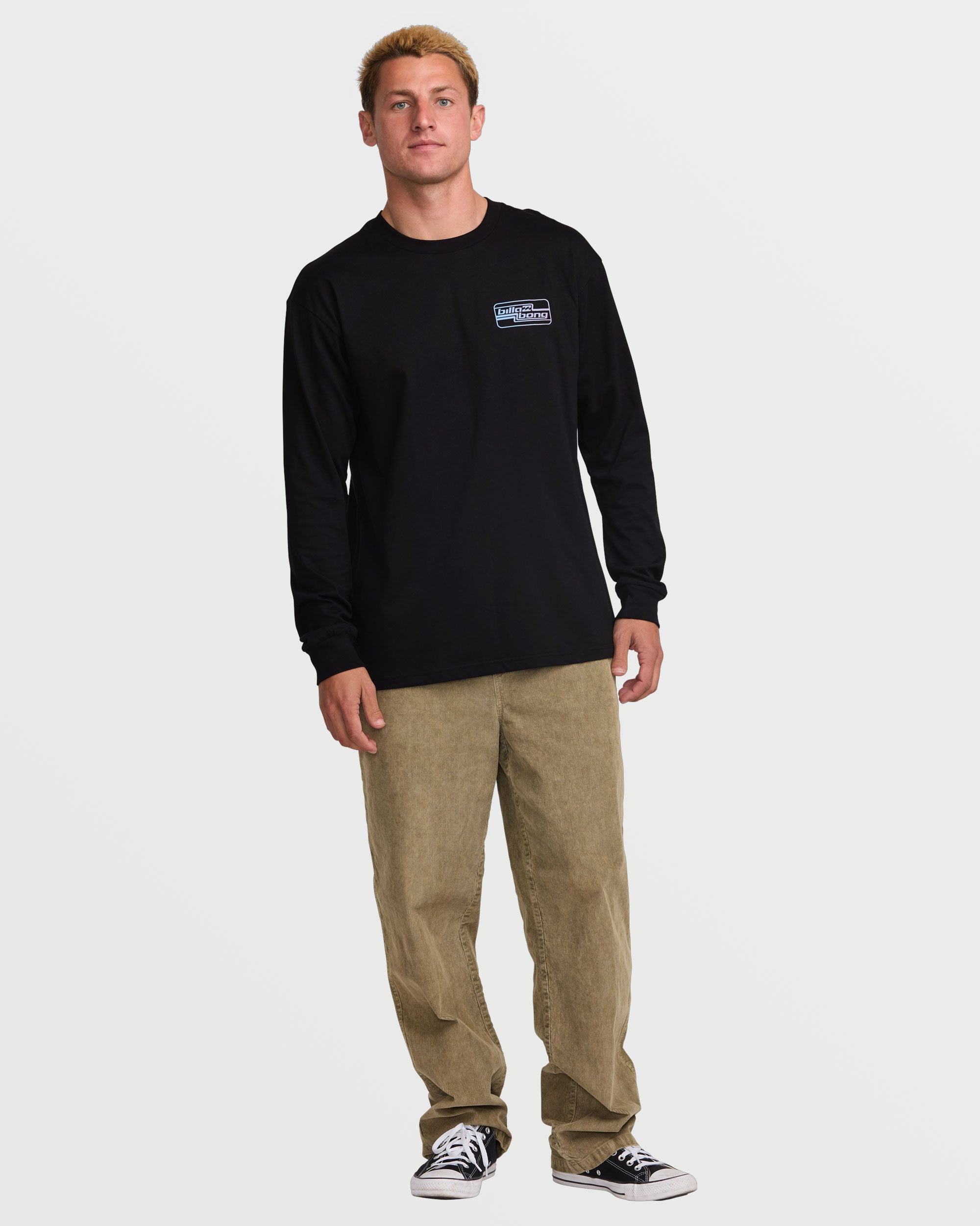 Walled Regular Long Sleeve Tee - Black - Image 5