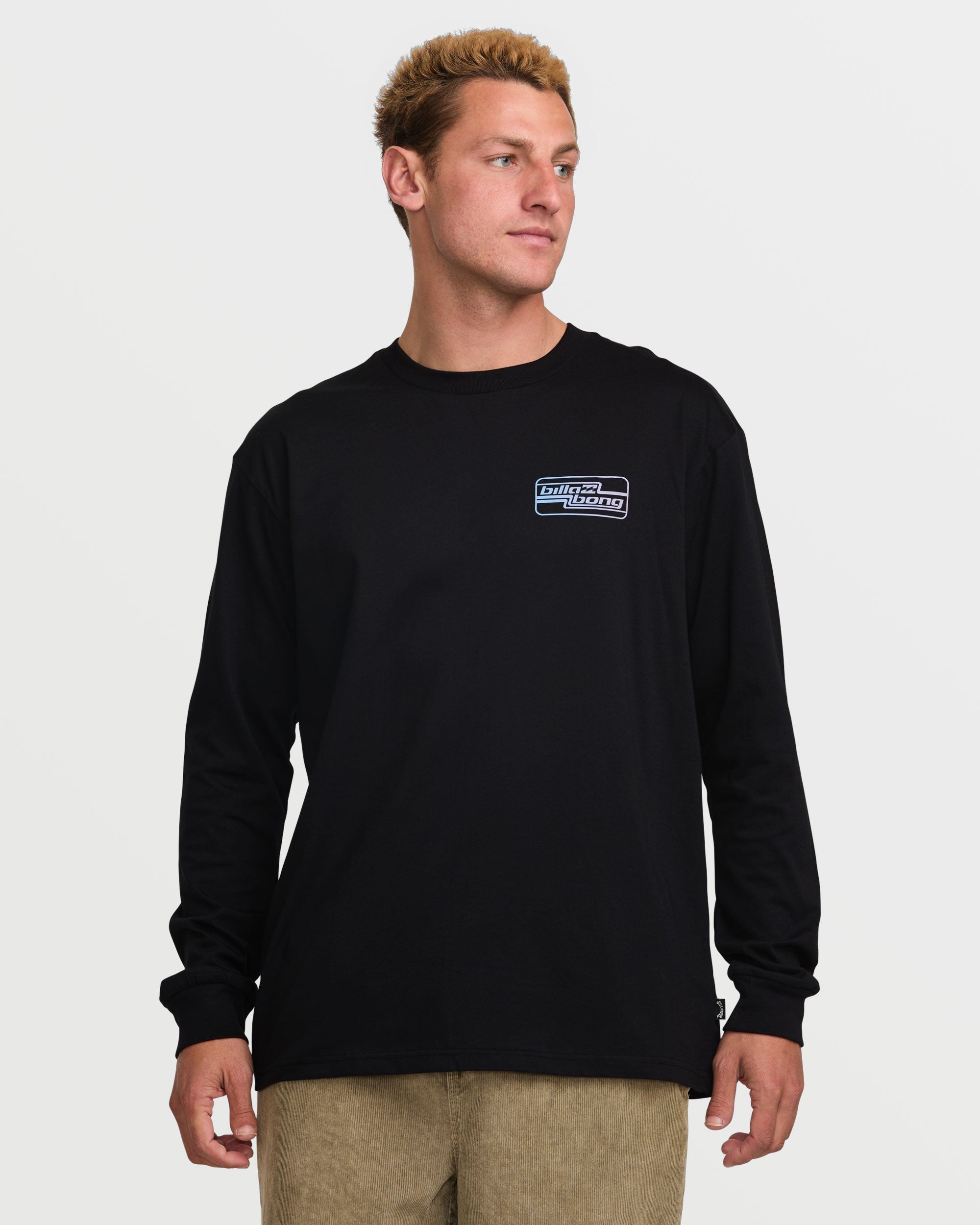 Walled Regular Long Sleeve Tee - Black - Image 2