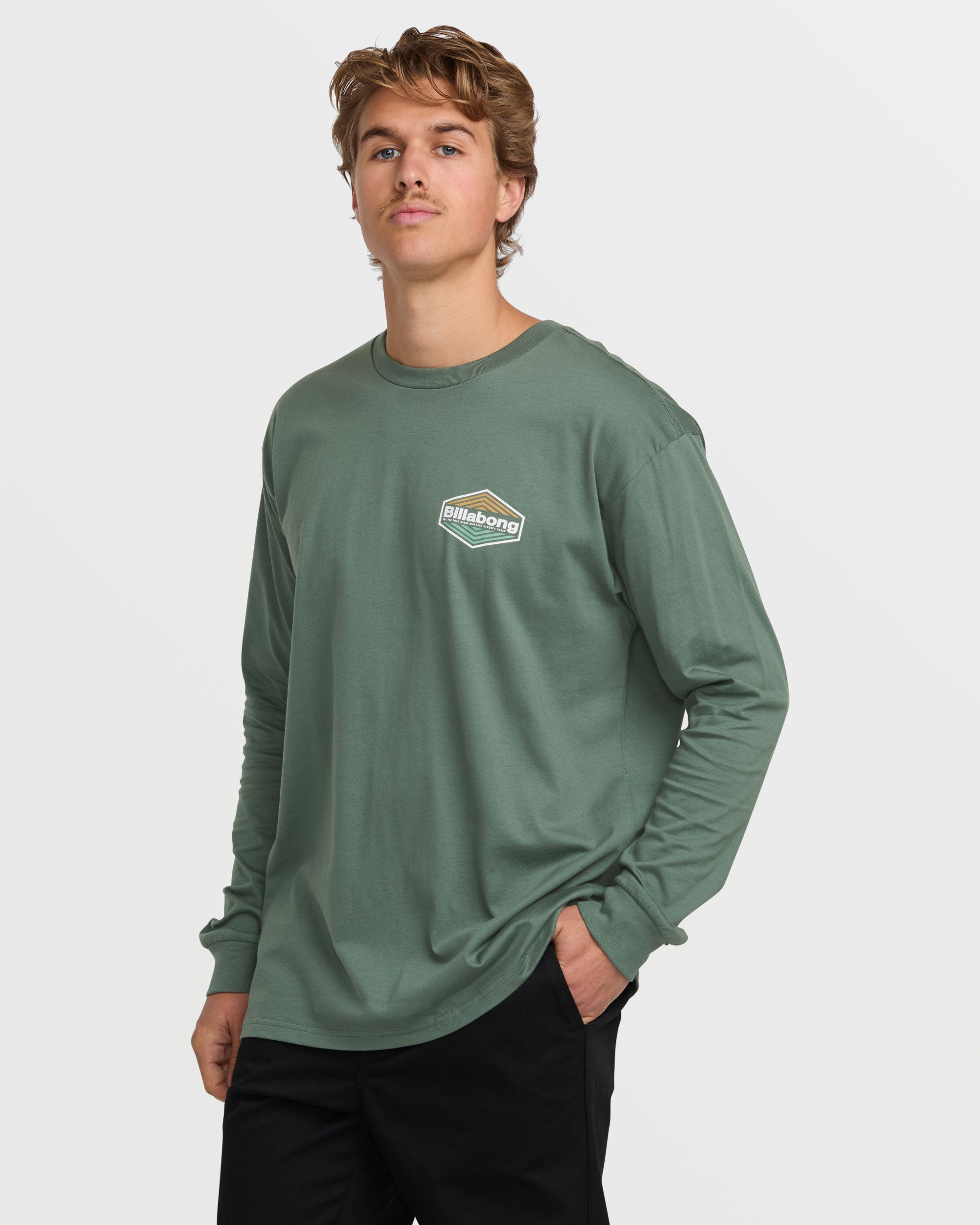 Walled Regular Long Sleeve Tee - Dark Slate - Image 3