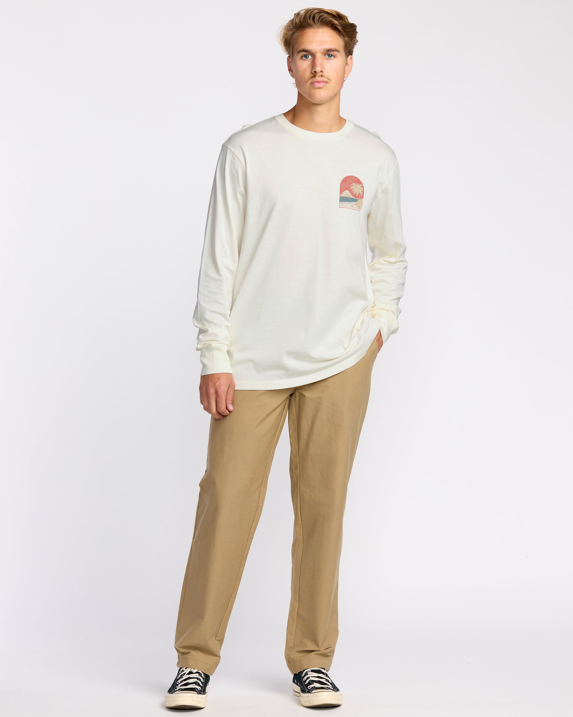 Coastal Range A/Div Long Sleeve T-Shirt - Off White - Image 3
