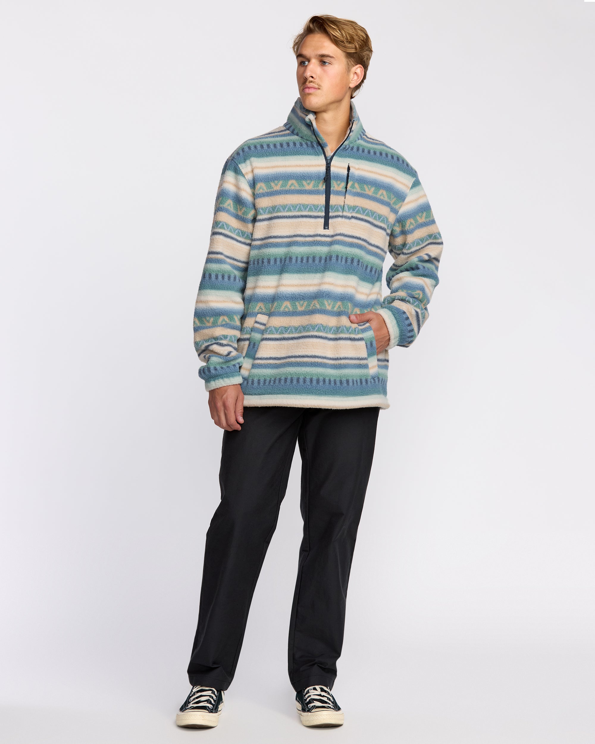 Boundary Mock Sweatshirt - Silver Birch - Image 3