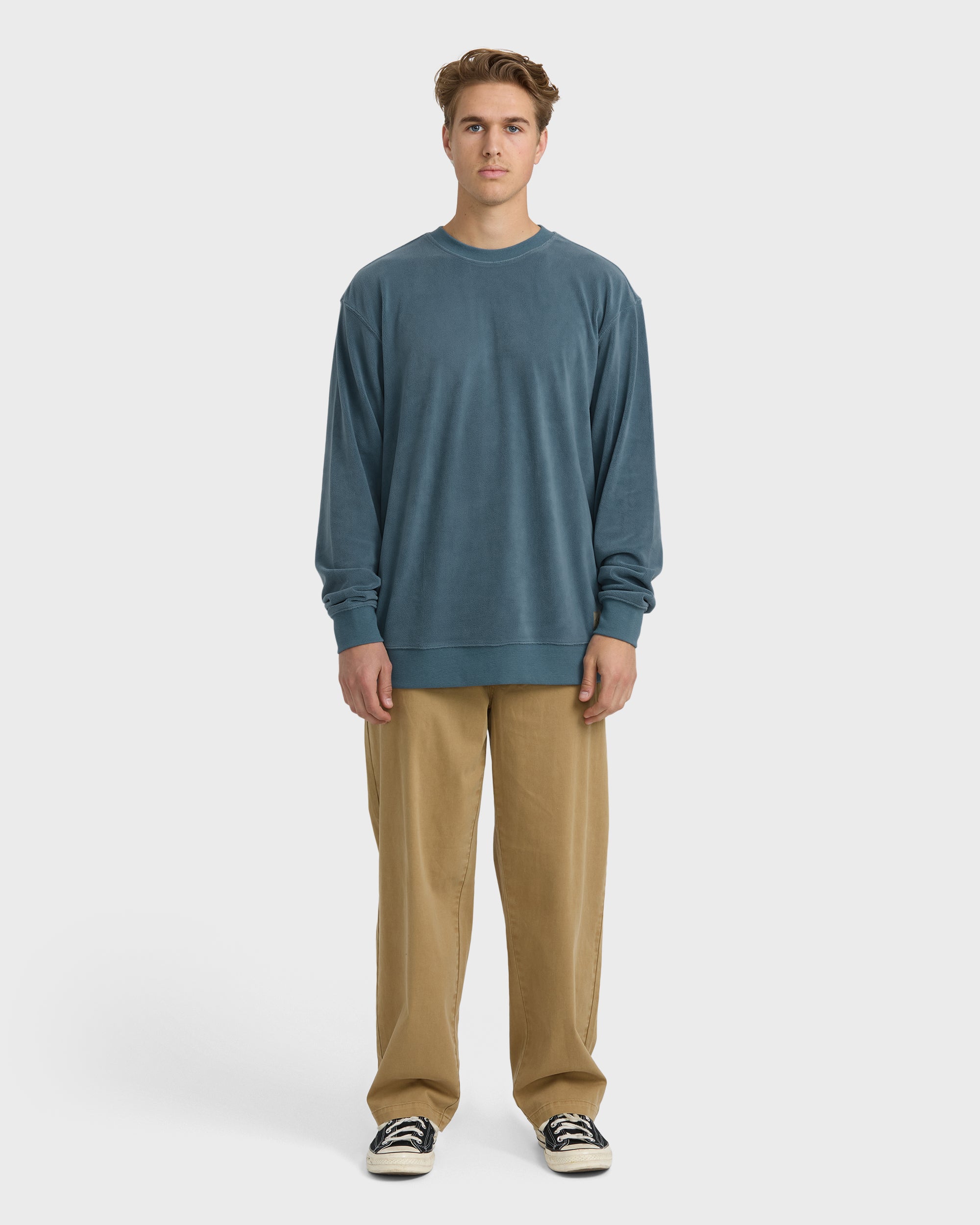 Torched Crewneck Sweatshirt - Real Teal - Image 4