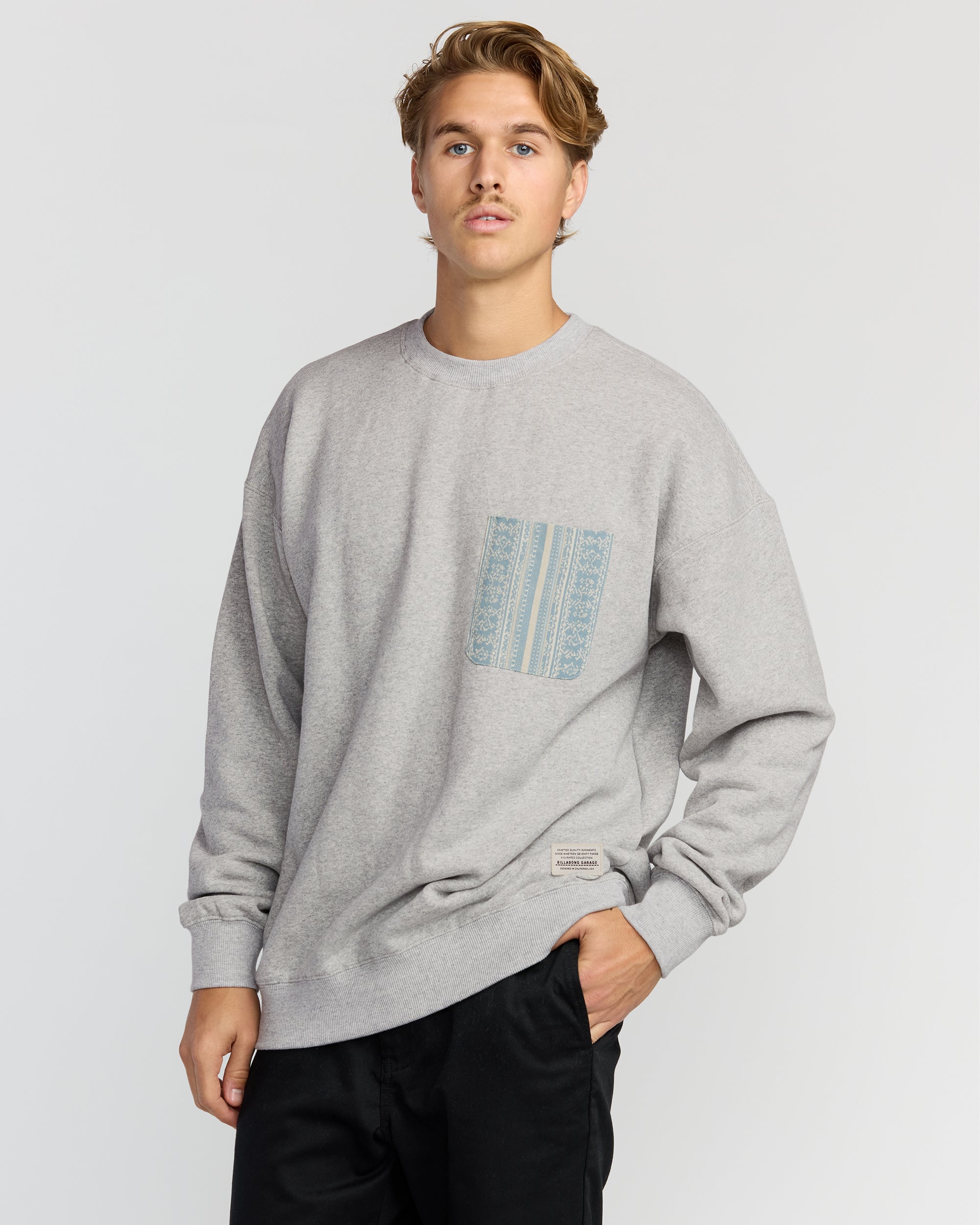 Austin Garage Crew Sweatshirt - Lt Grey Htr - Image 3