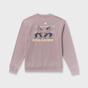 Split The Peak Crewneck Sweatshirt - Purple Ash