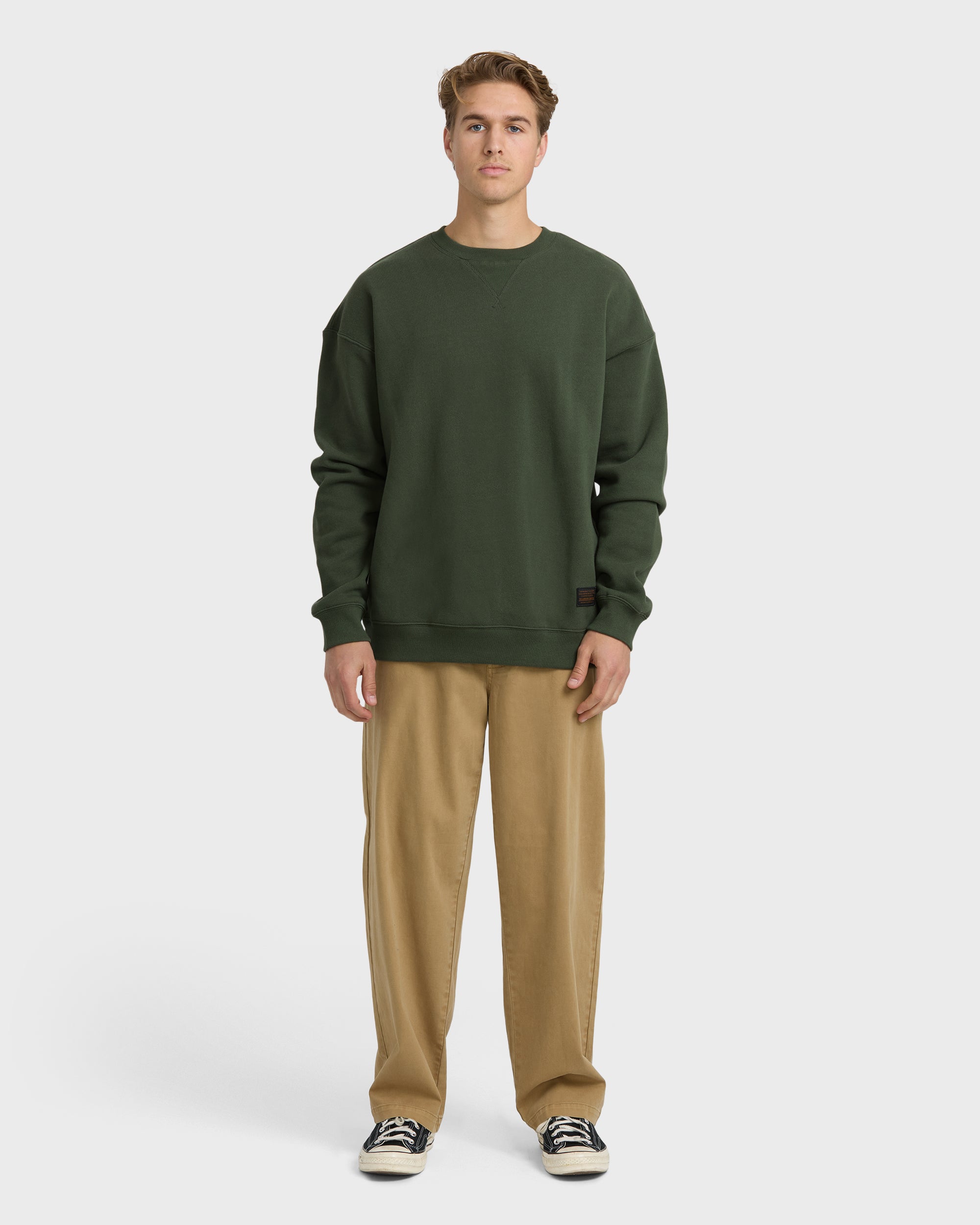 Fort Garage Crewneck Sweatshirt - Olive - Image 4