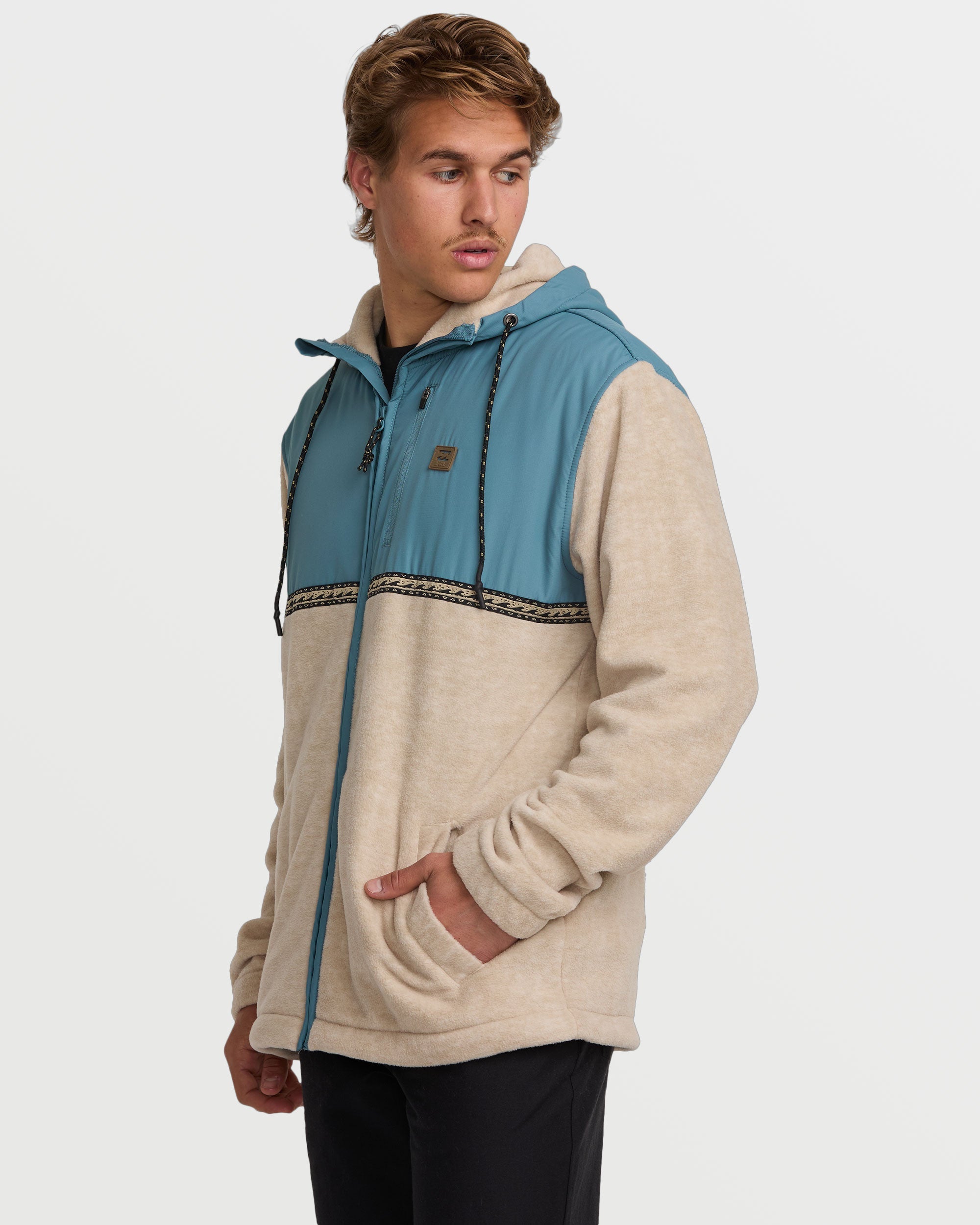 Boundary Lite Zip Sweatshirt - Bleached Sand - Image 4