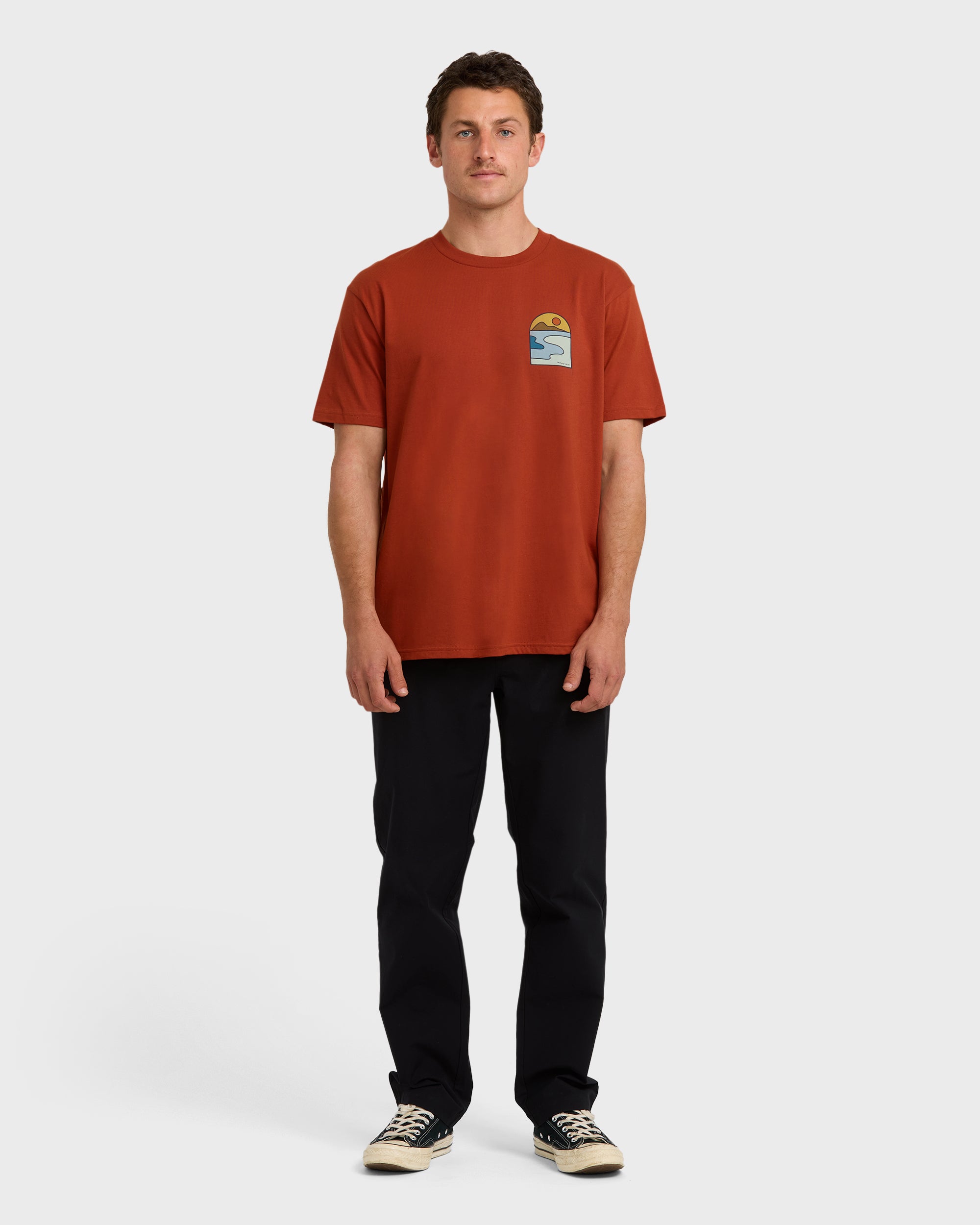 A/Div Sundown Short Sleeve T-Shirt - Brick - Image 4