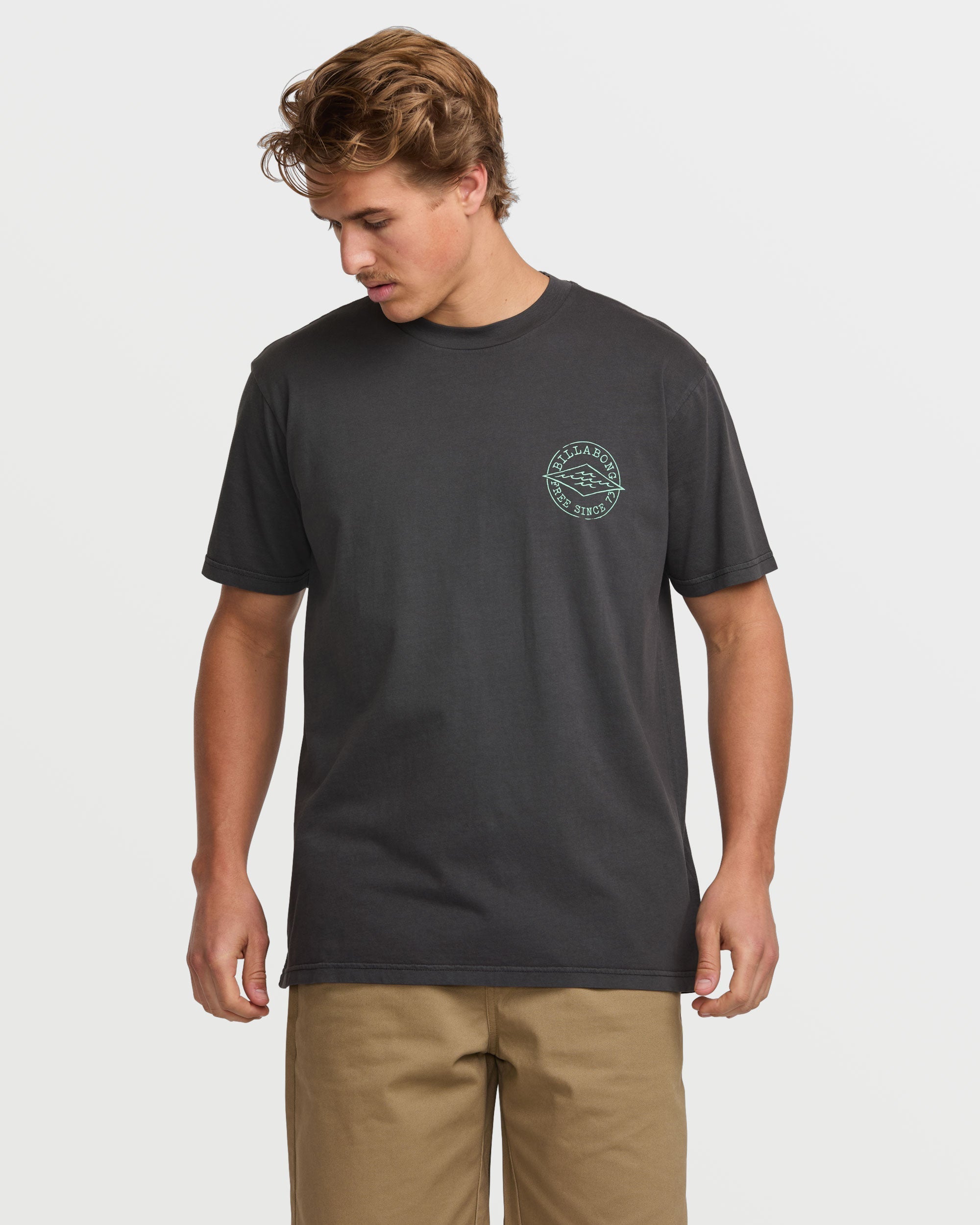 Big Dave Premium Wave Wash Tee - Washed Black - Image 2