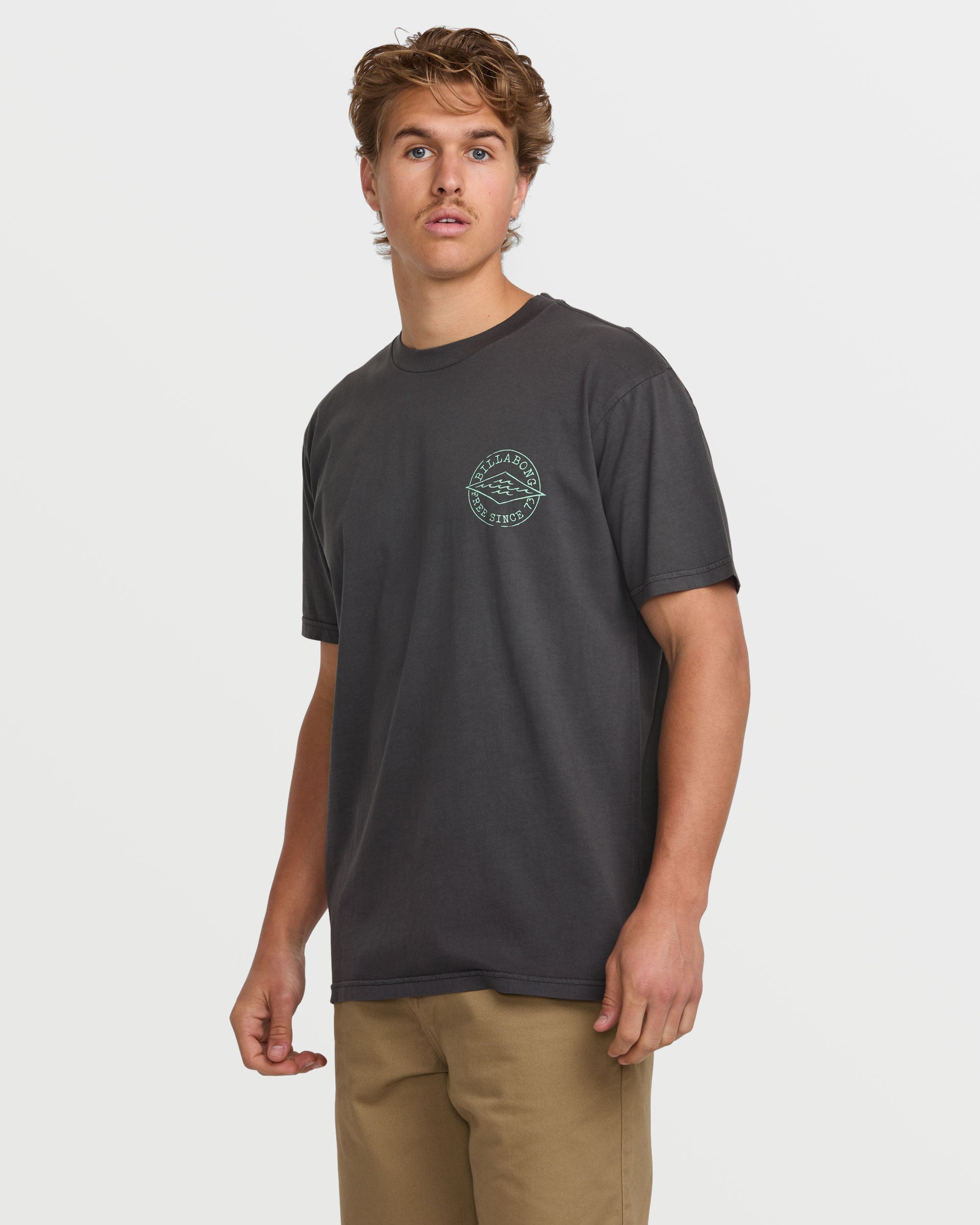 Big Dave Premium Wave Wash Tee - Washed Black - Image 3