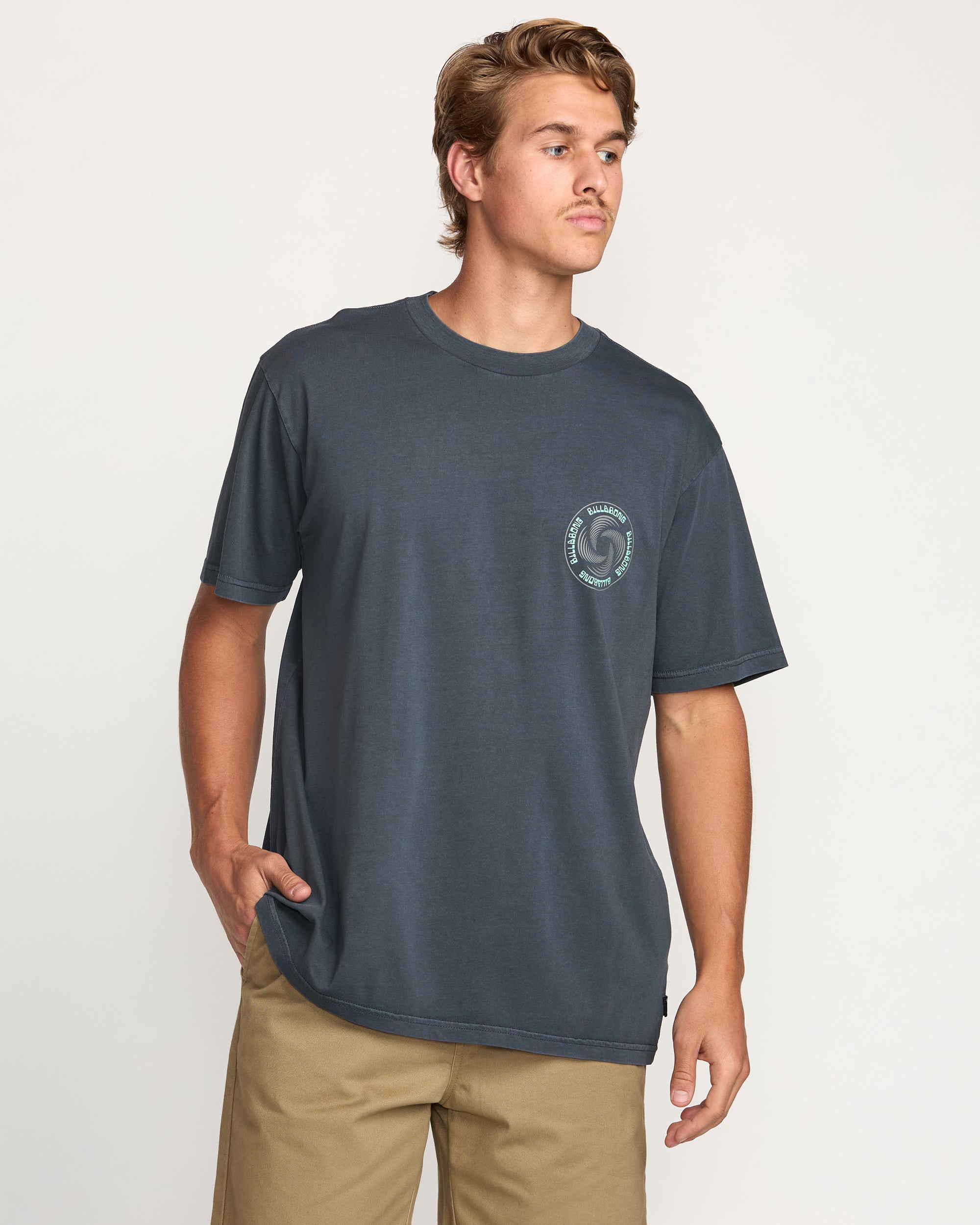 Swivel Premium Wave Wash Tee - Aged Indigo