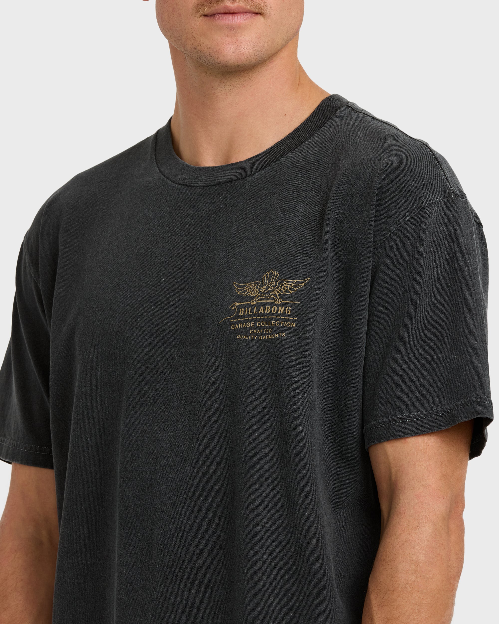 Wingspan Garage Regular Short Sleeve T-Shirt - Washed Black - Image 5