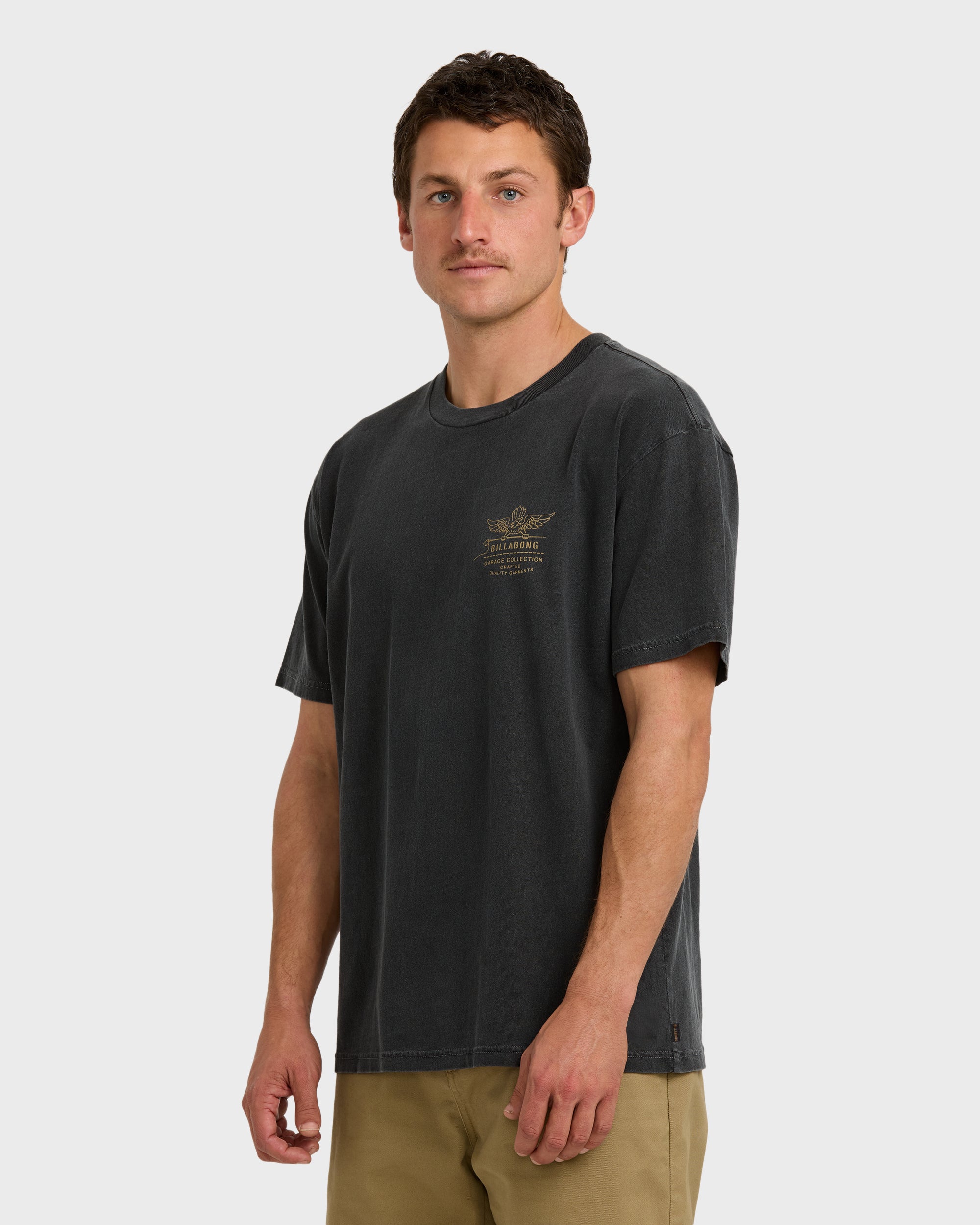 Wingspan Garage Regular Short Sleeve T-Shirt - Washed Black - Image 3