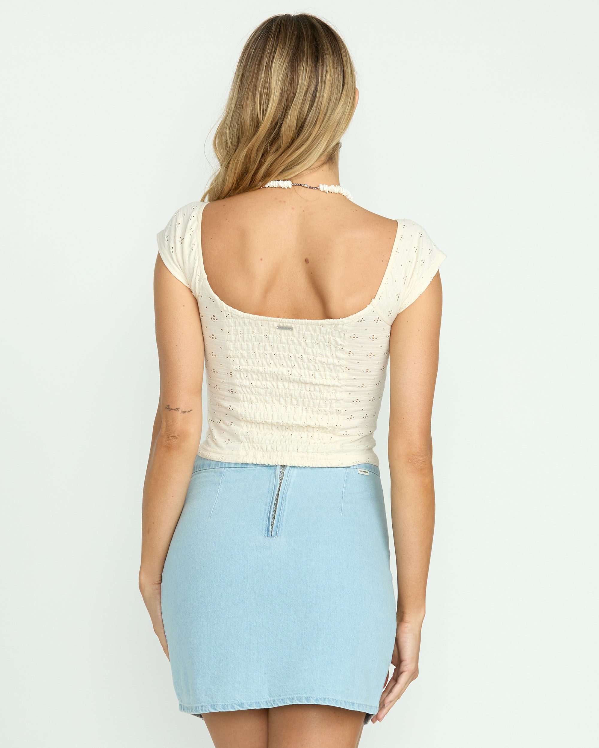 Mia Tie-Front Top - Whitecap - Image 5