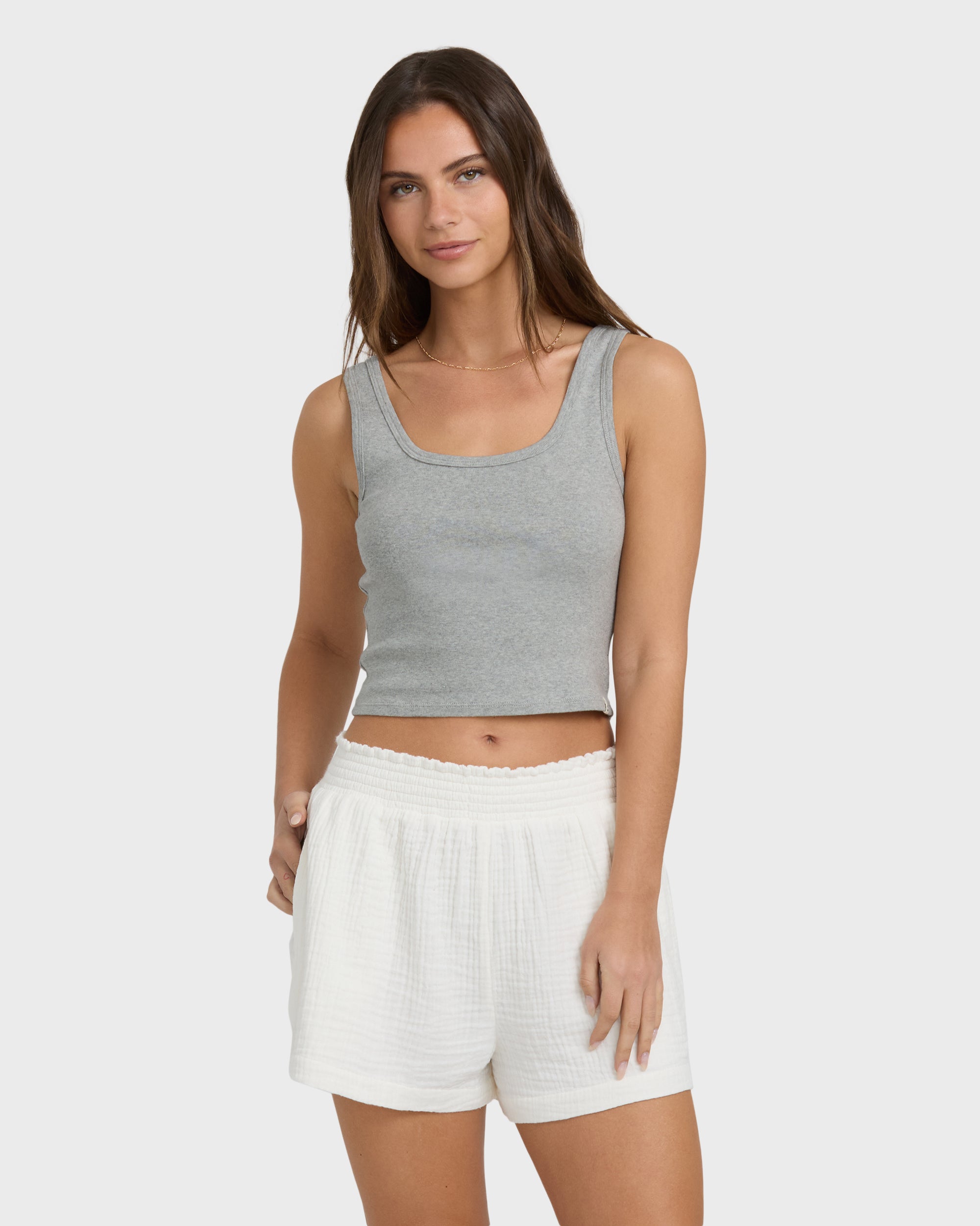 Goddess Knit Tank - Heather Grey