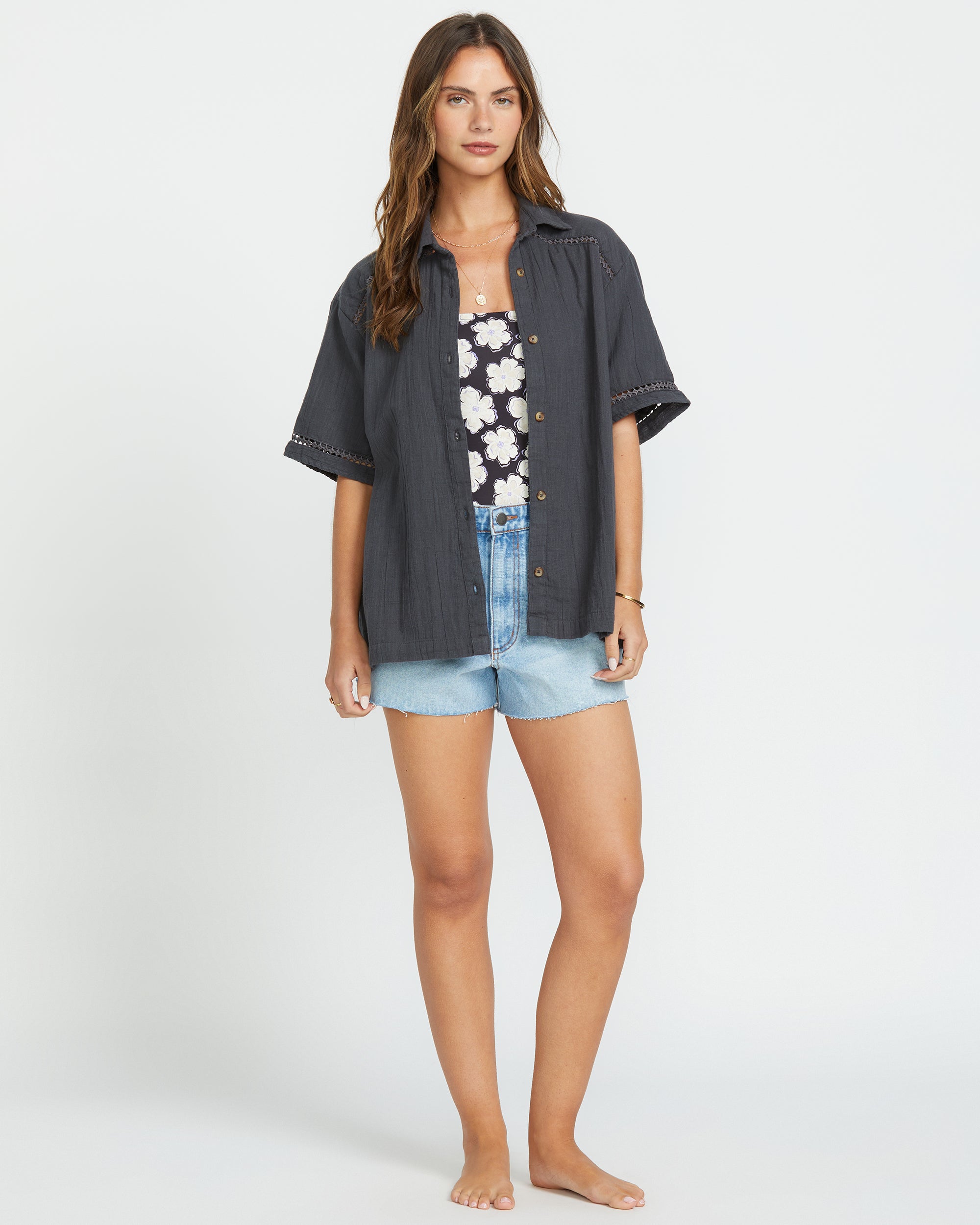 Summers End Short Sleeve Shirt - Black Sands - Image 5