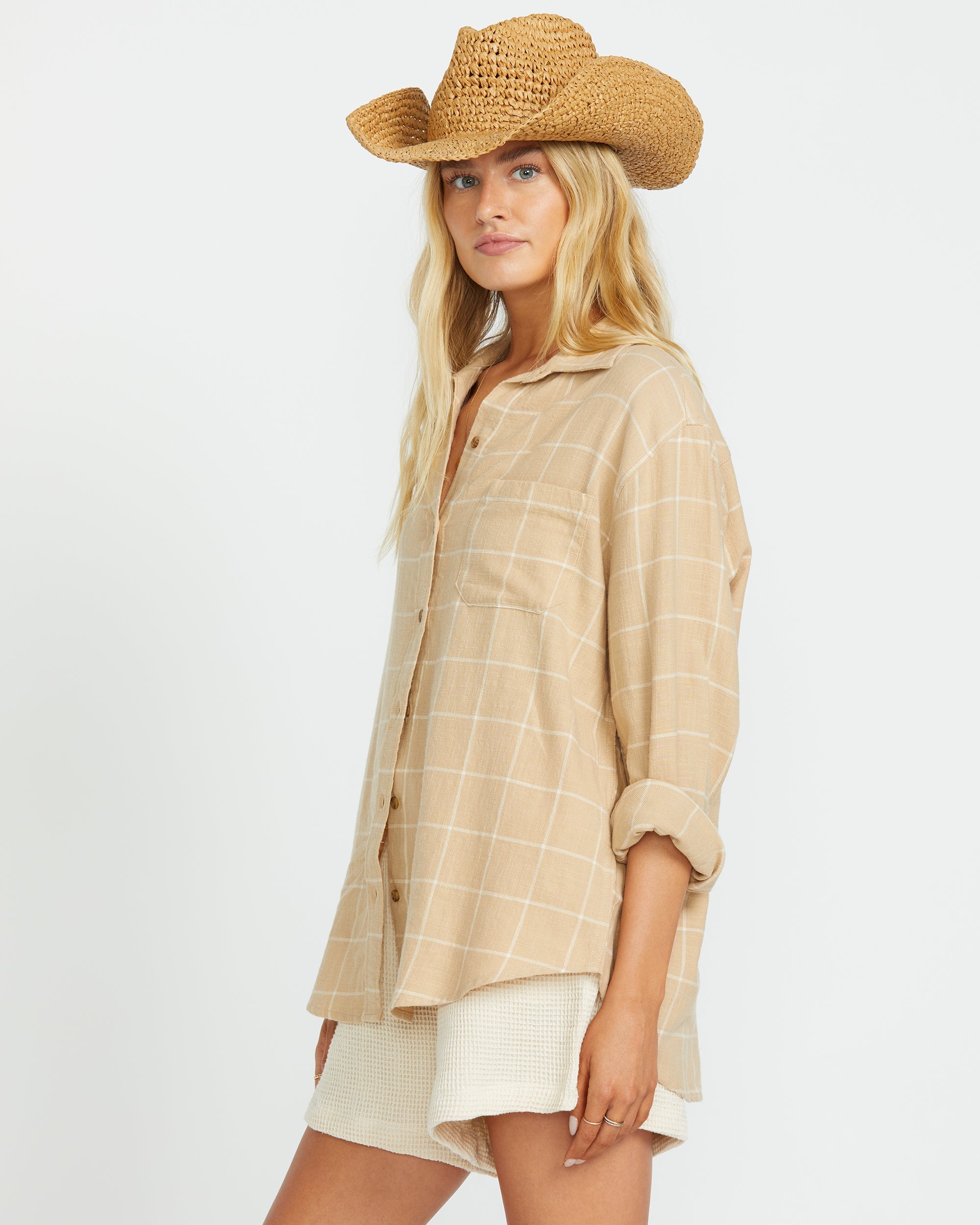 Layer Up Long Sleeve Shirt - Khaki - Image 3