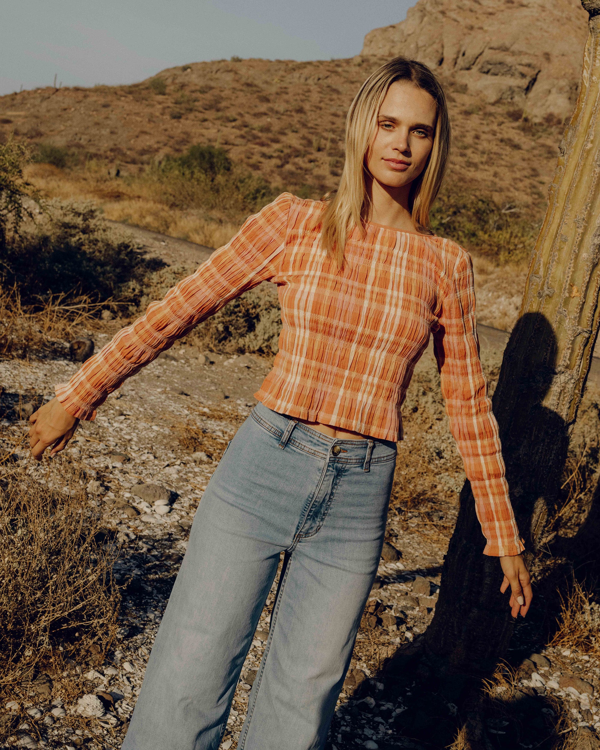 Check Me Out Long Sleeve Shirt - Sunburnt