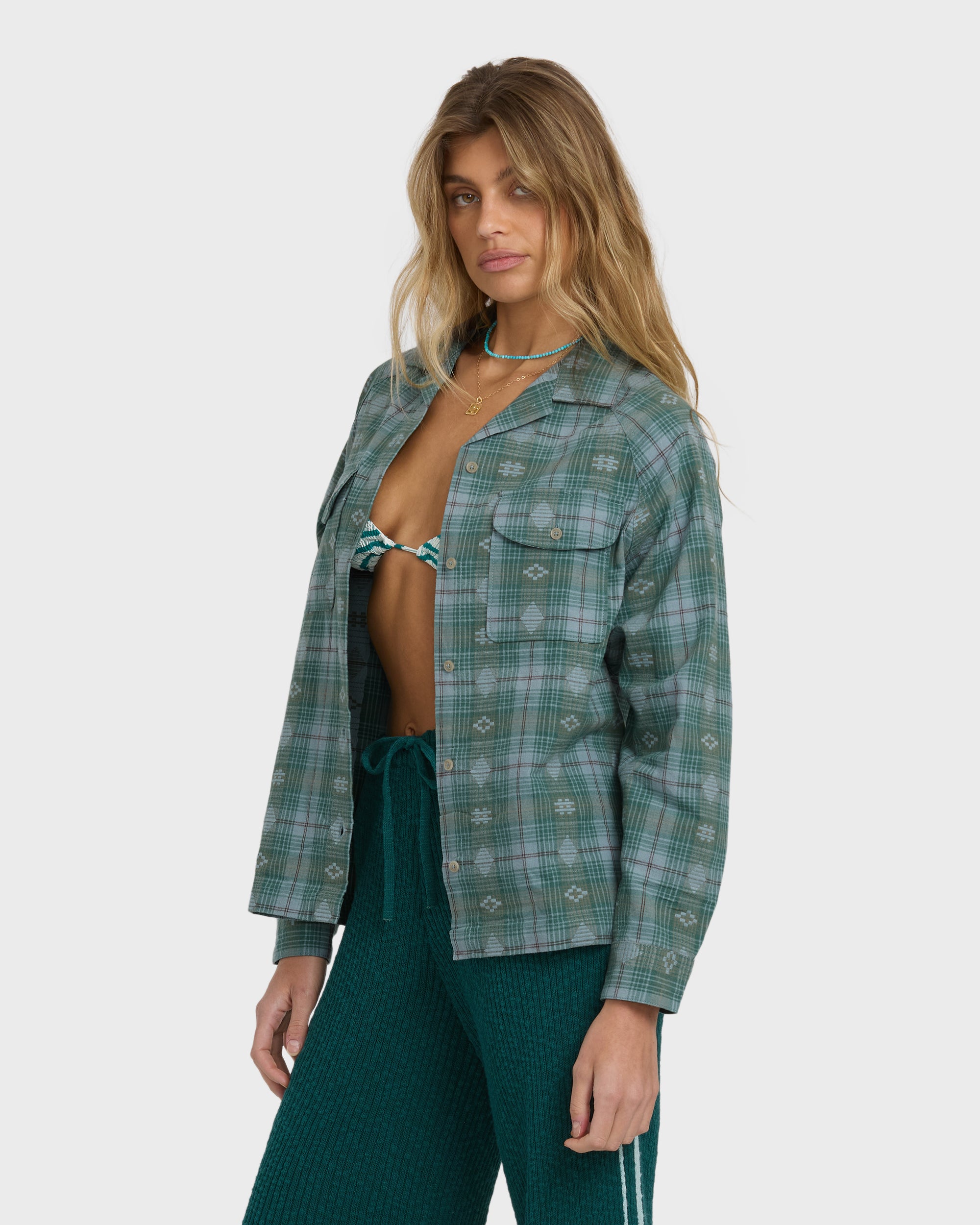 Coastal Breeze Long Sleeve Shirt - Mineral Blue - Image 5