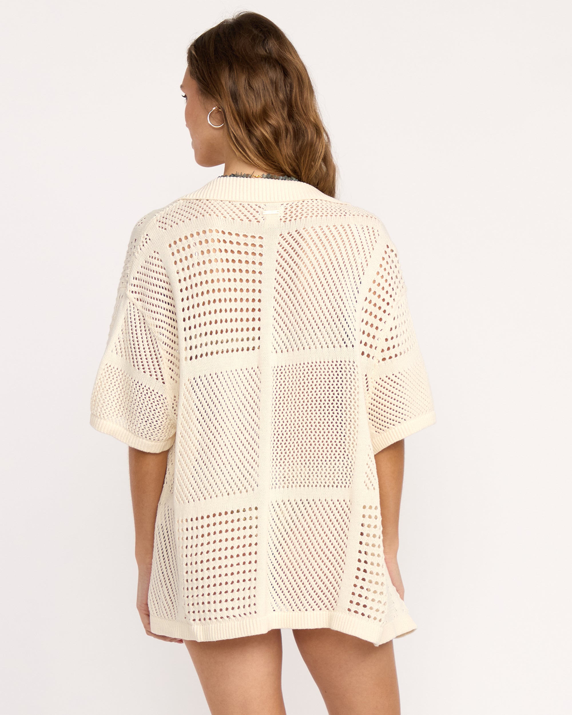 Cool Down Short Sleeve Sweater - Whitecap - Image 7