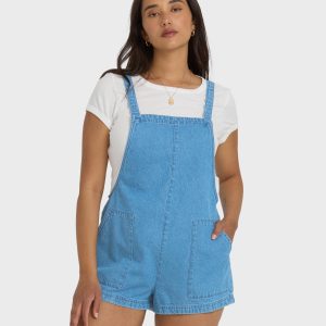 Beach Crush Denim Overalls - Salt Washed