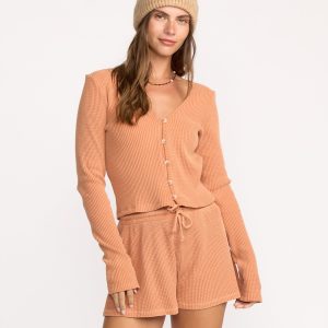 Debbie Vibes Knit Shorts - Sunburnt