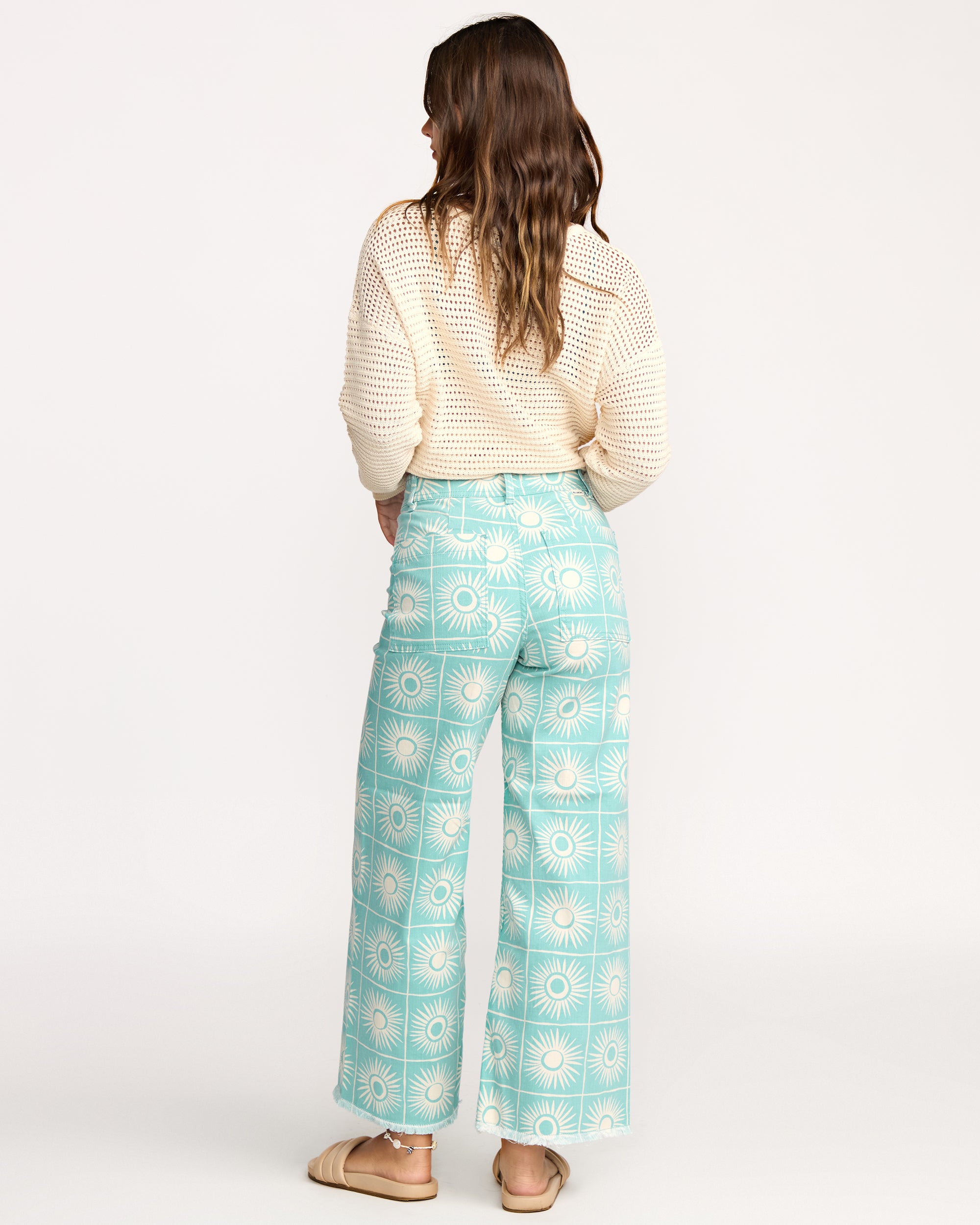 Free Fall Printed Twill Pants - Misty Blue - Image 3