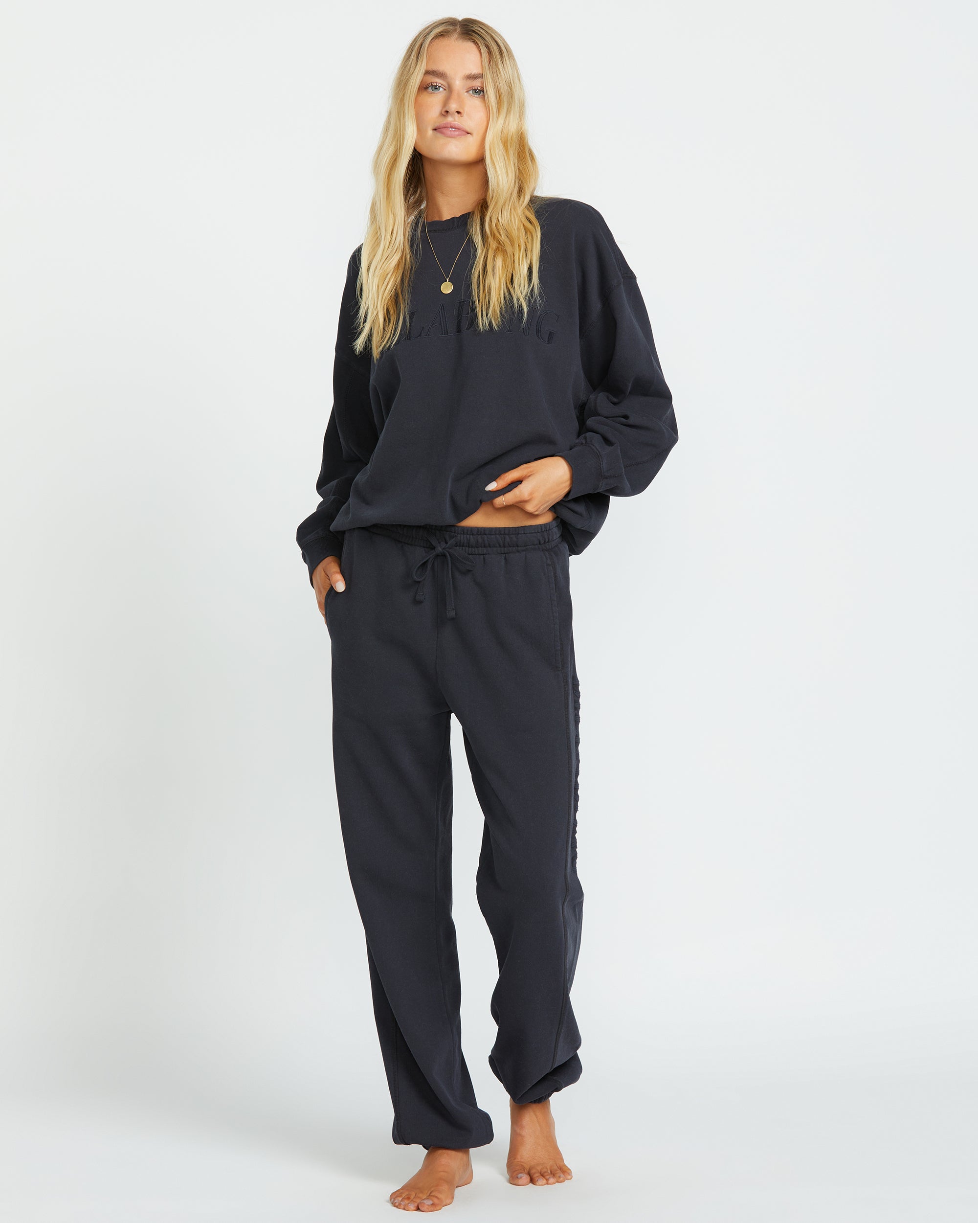 So Typical Elastic Waist Pants - Black Pebble - Image 4