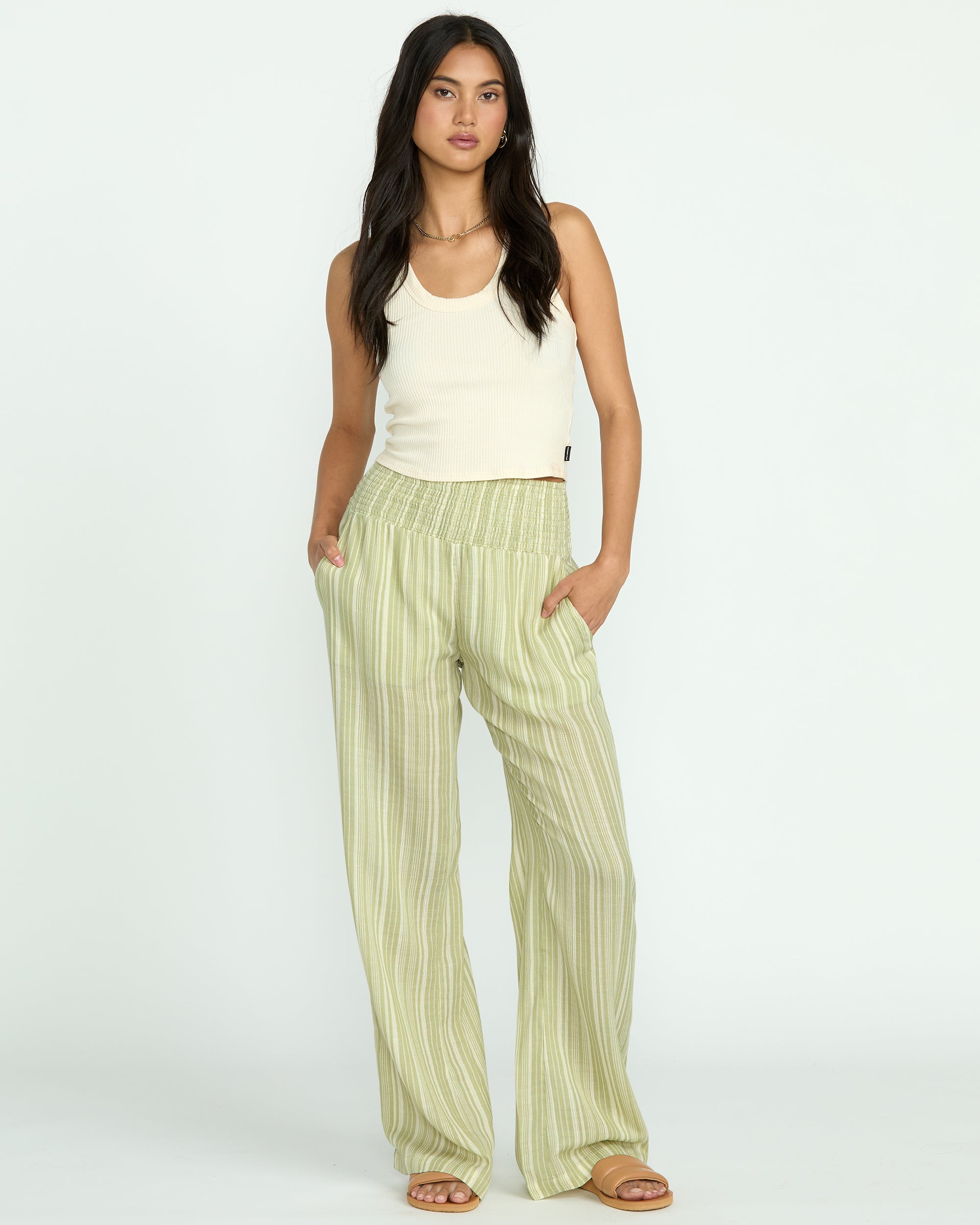 New Waves 2 Elastic Waist Pants - Avocado - Image 3